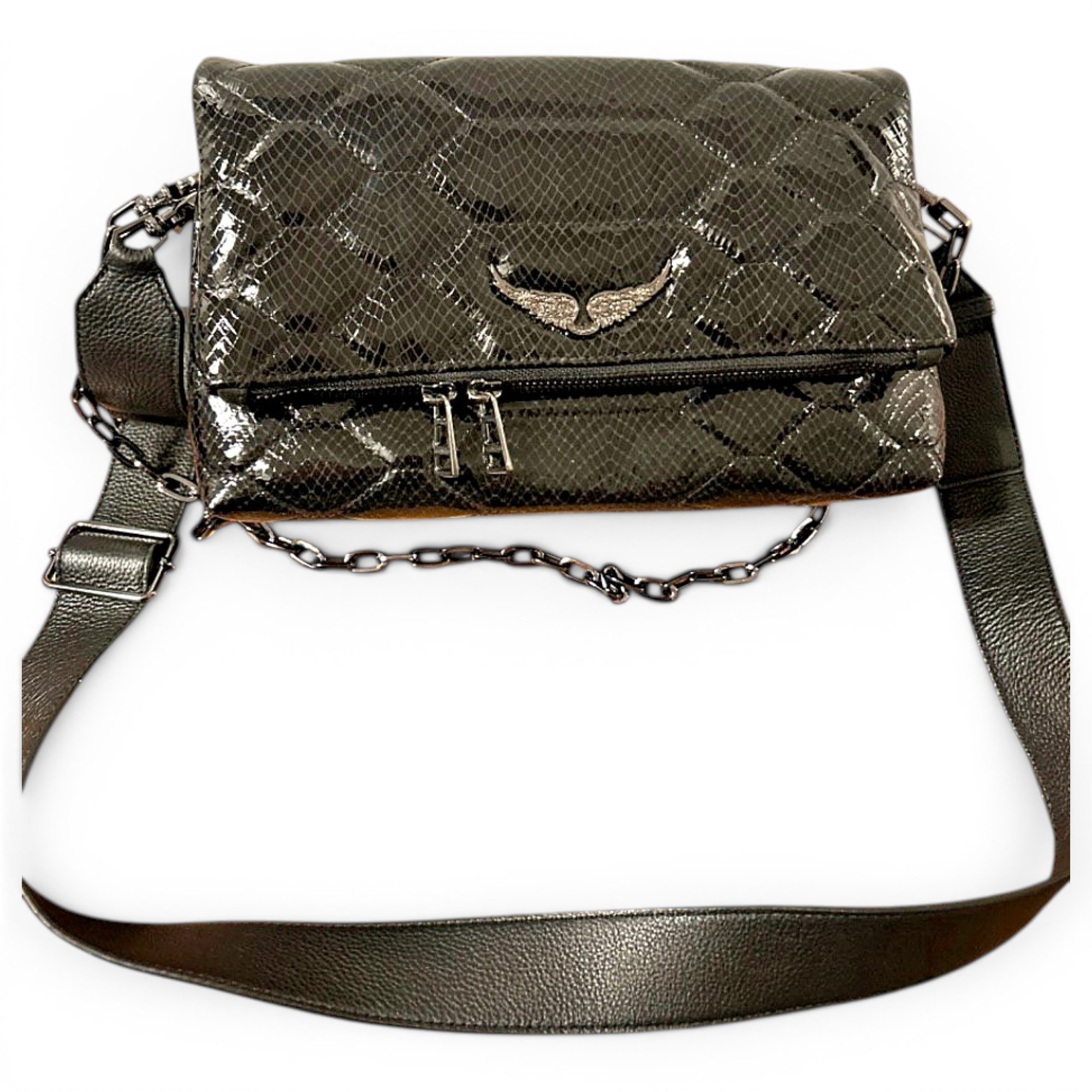 Patent leather crossbody bag