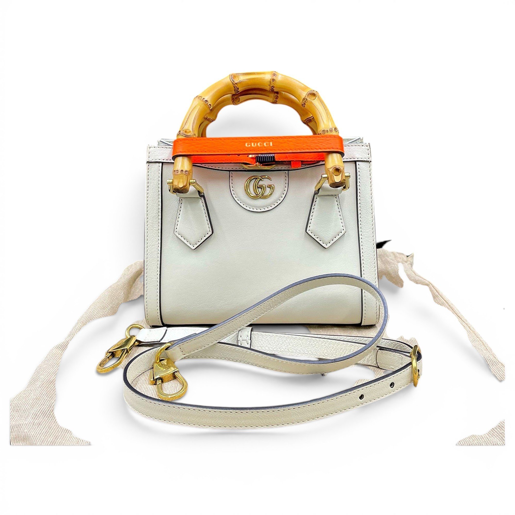 Diana Bamboo leather handbag