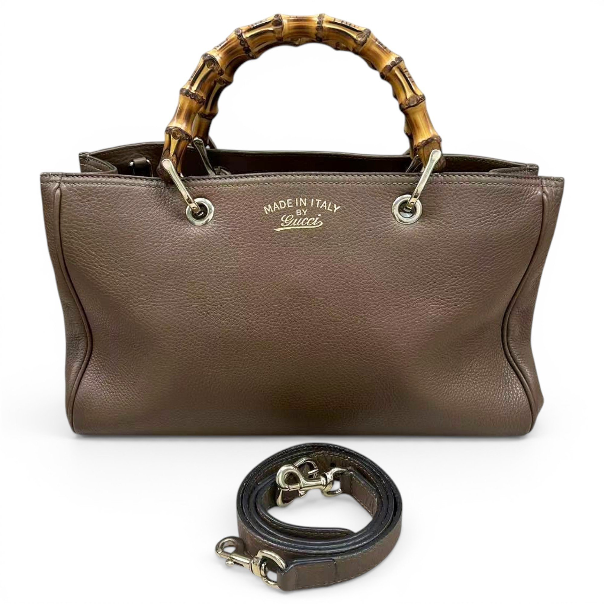 Bamboo leather handbag