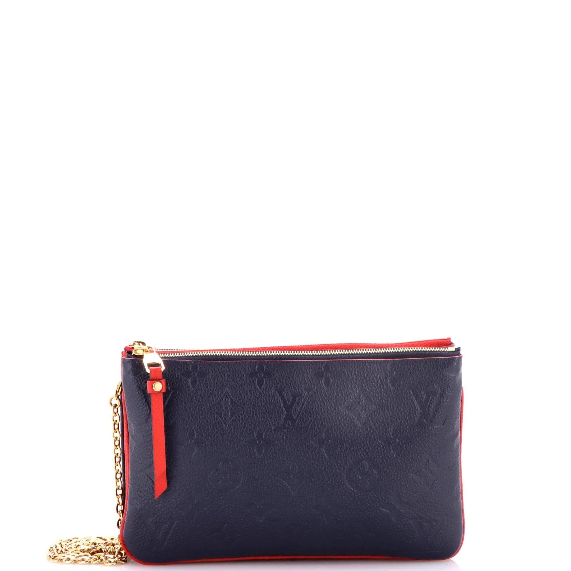 Leather clutch bag