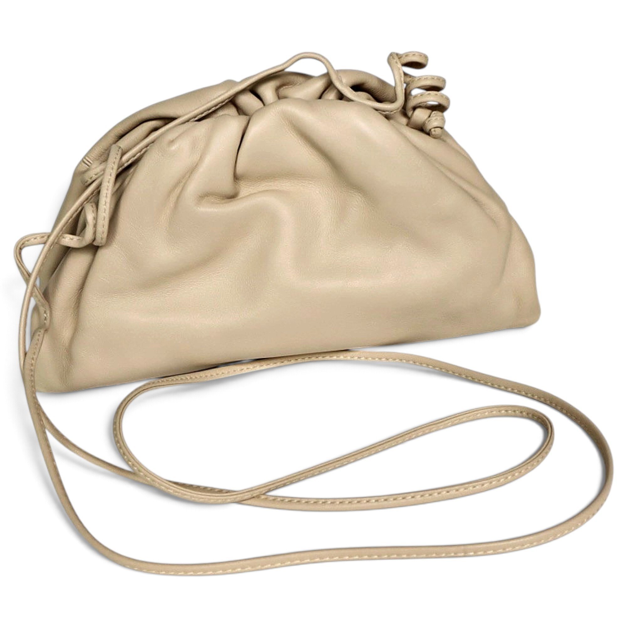 Pouch leather handbag