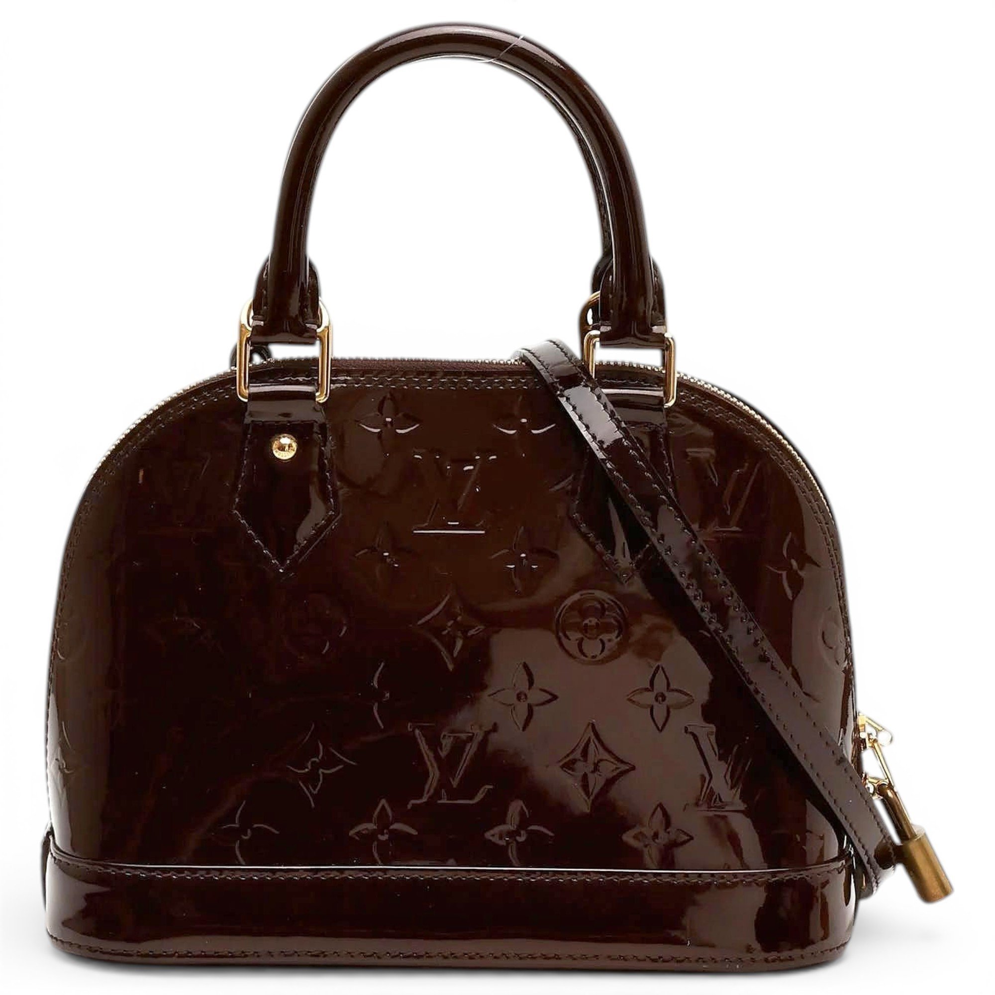 Louis Vuitton Alma BB patent leather handbag