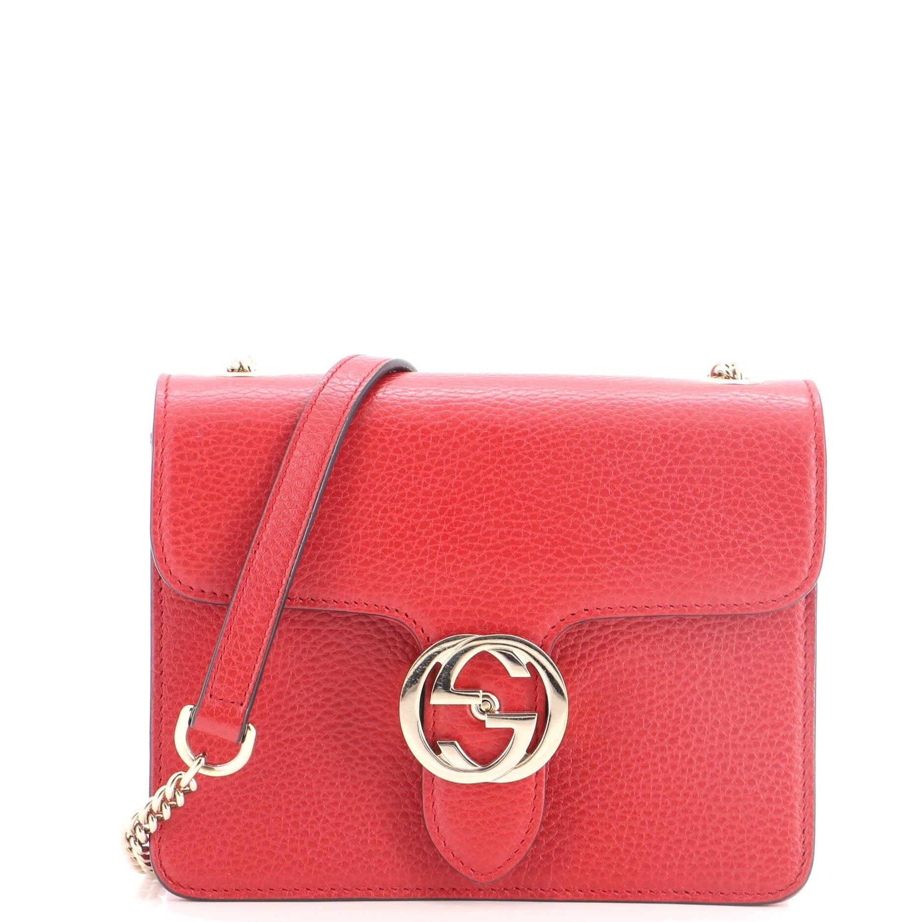 Interlocking Shoulder Bag Leather Small