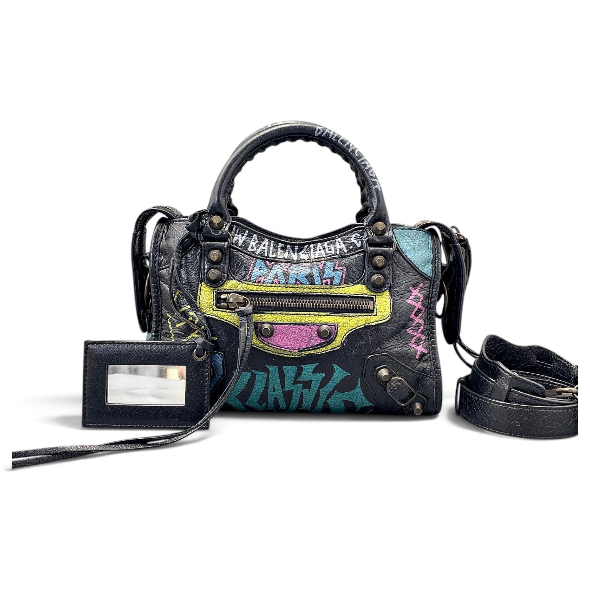 Classic Metalic leather handbag