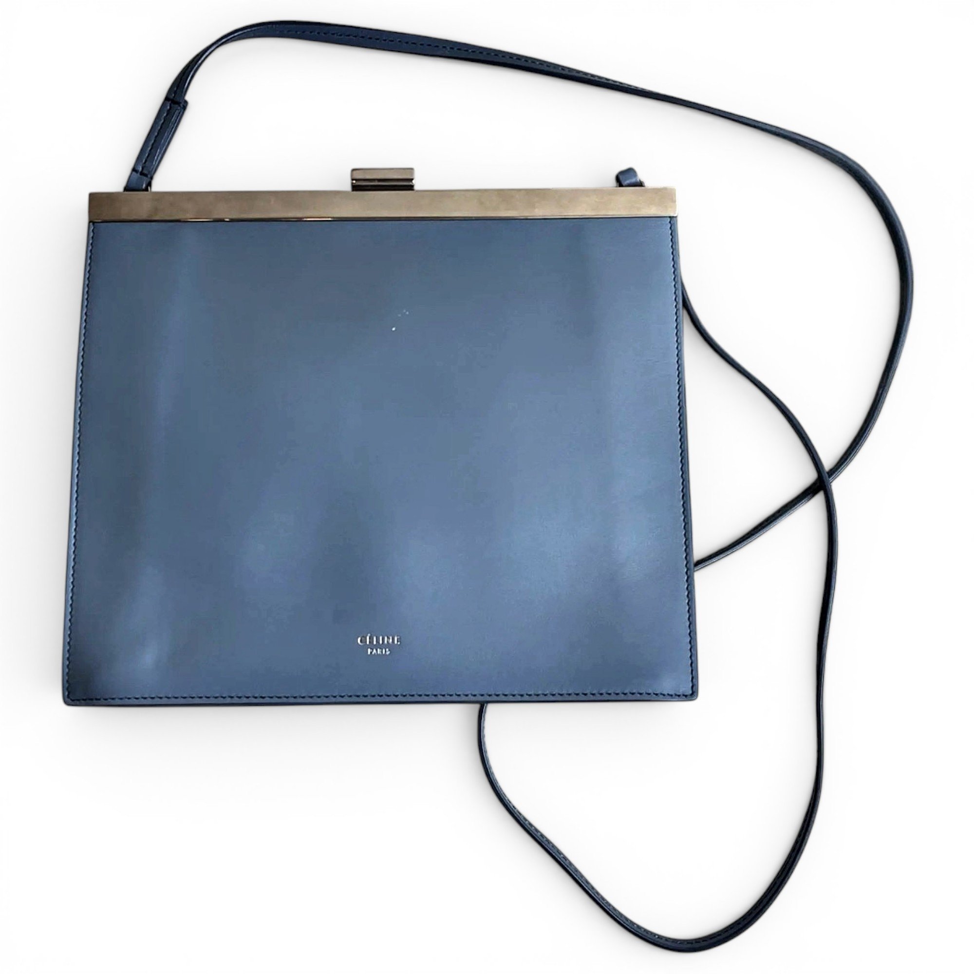 Clasp leather crossbody bag