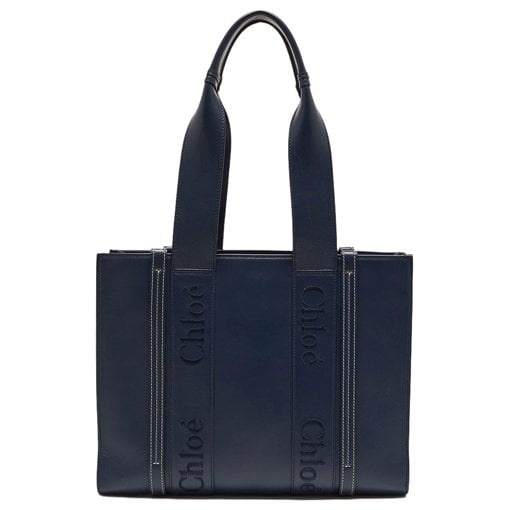 Woody leather tote