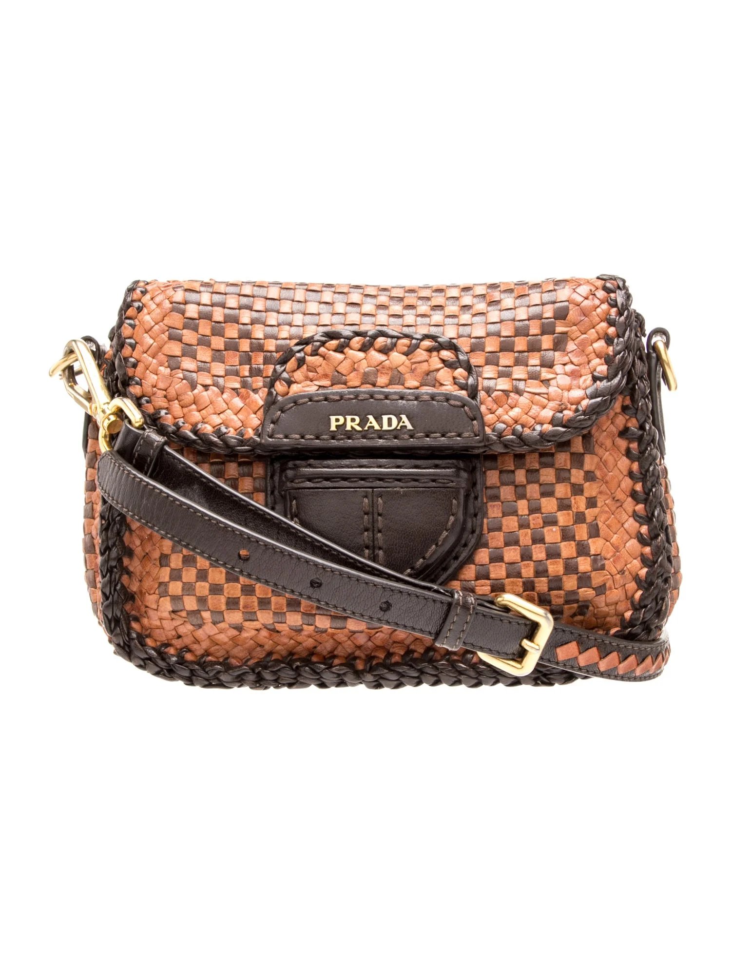 Madras Leather Shoulder Bag