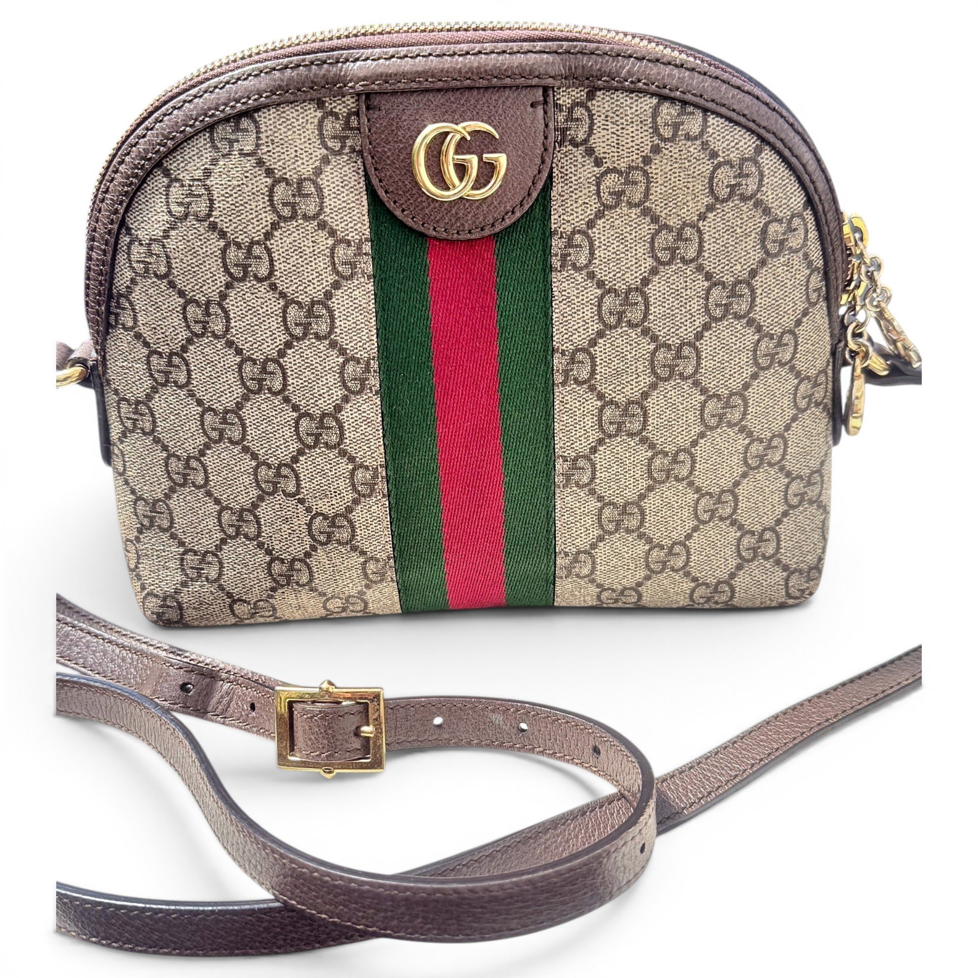 Ophidia Dome leather handbag