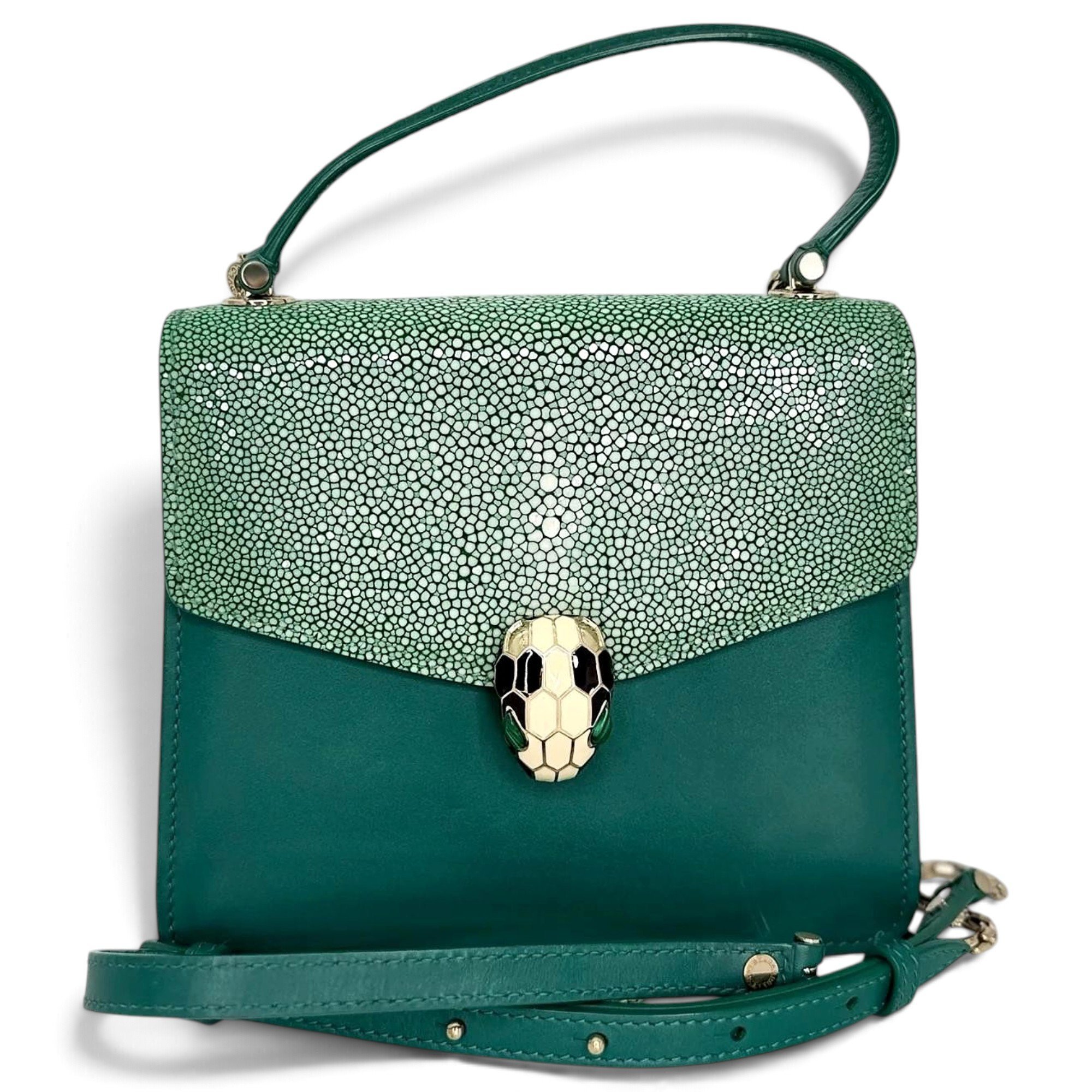 Serpenti leather handbag