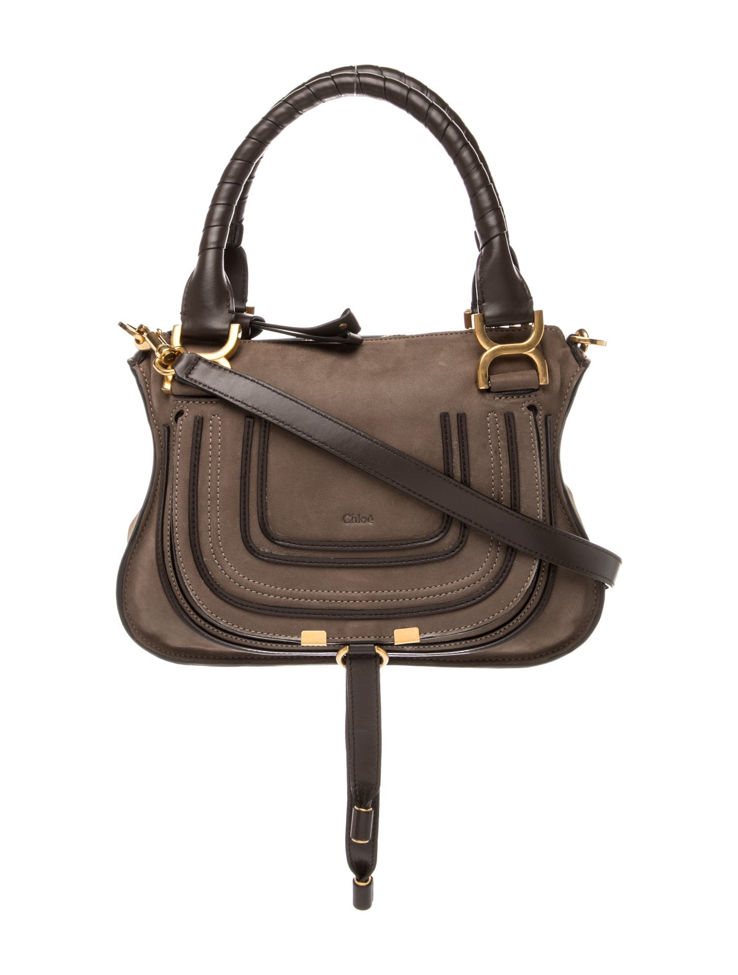 Leather Marcie Double Carry Satchel Small
