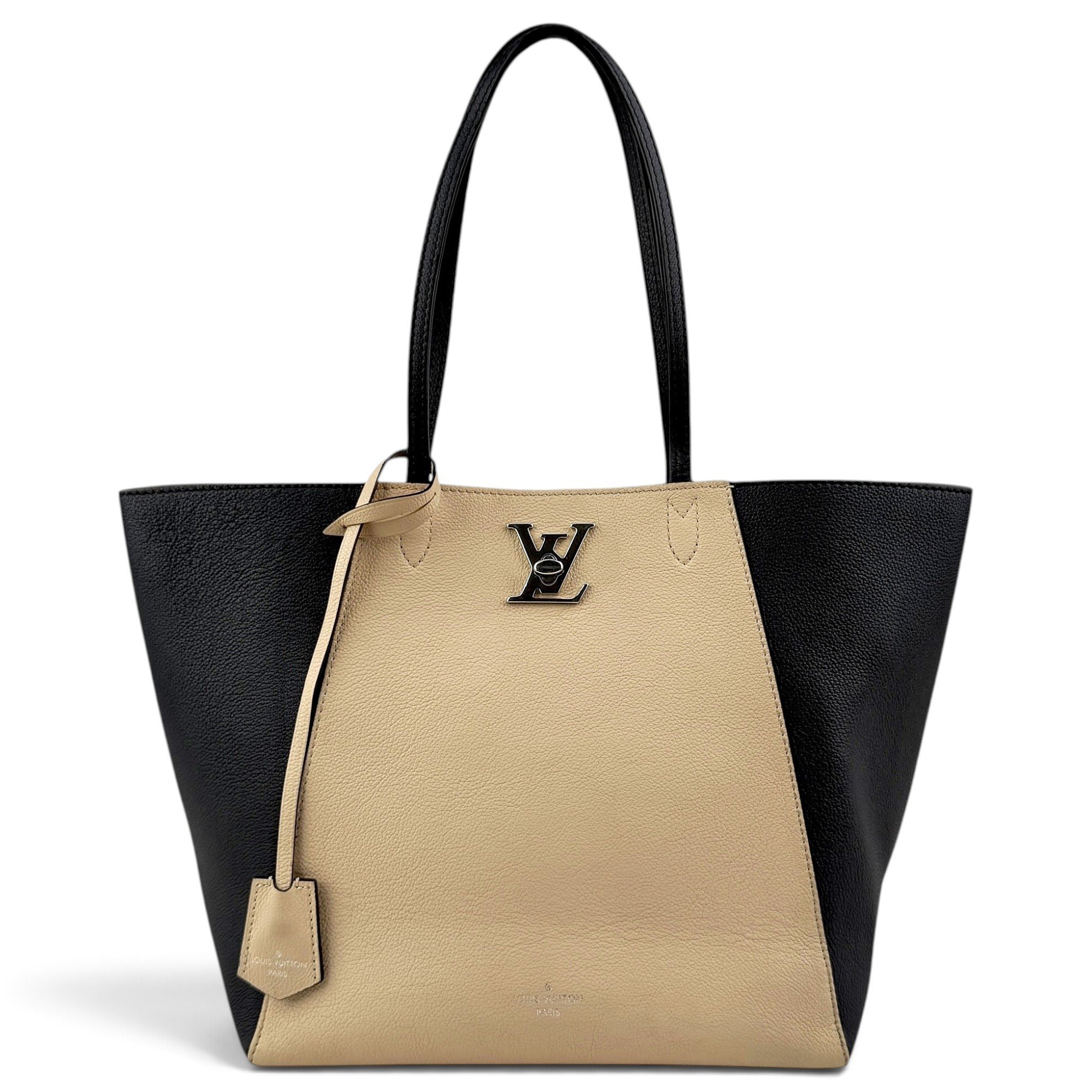 Lockme leather tote
