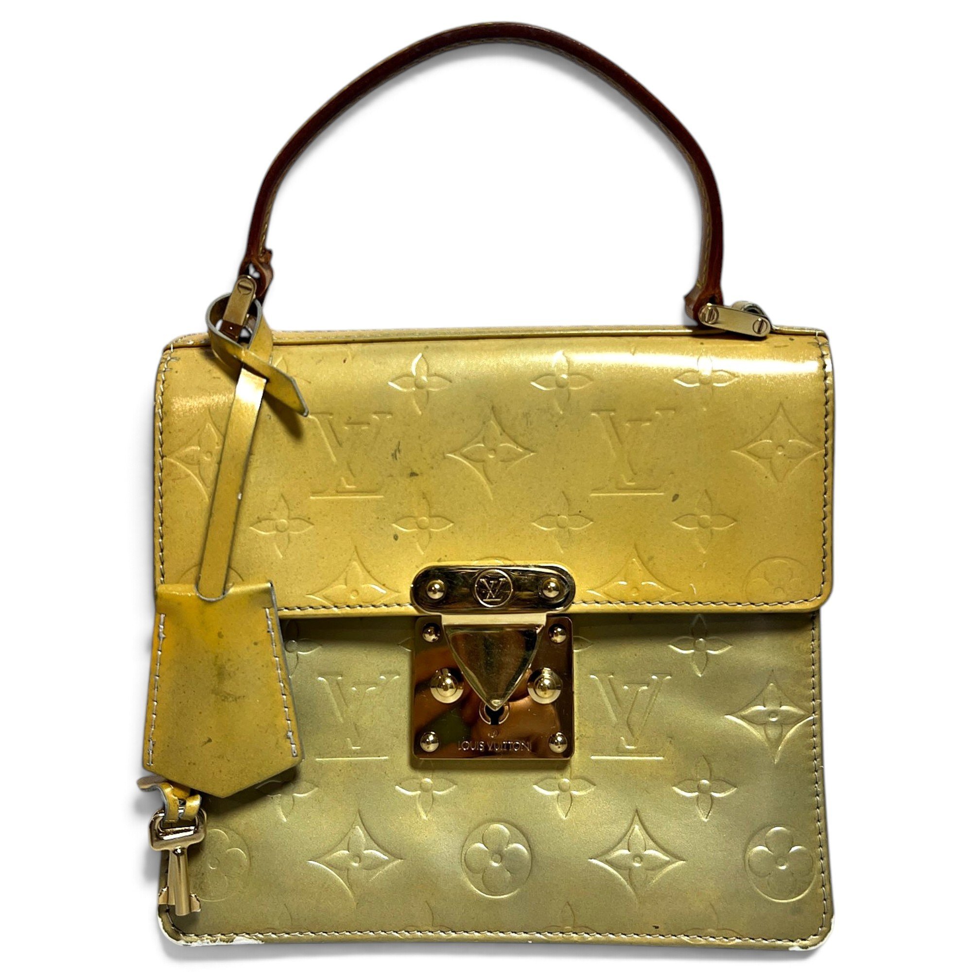 Spring street patent leather handbag