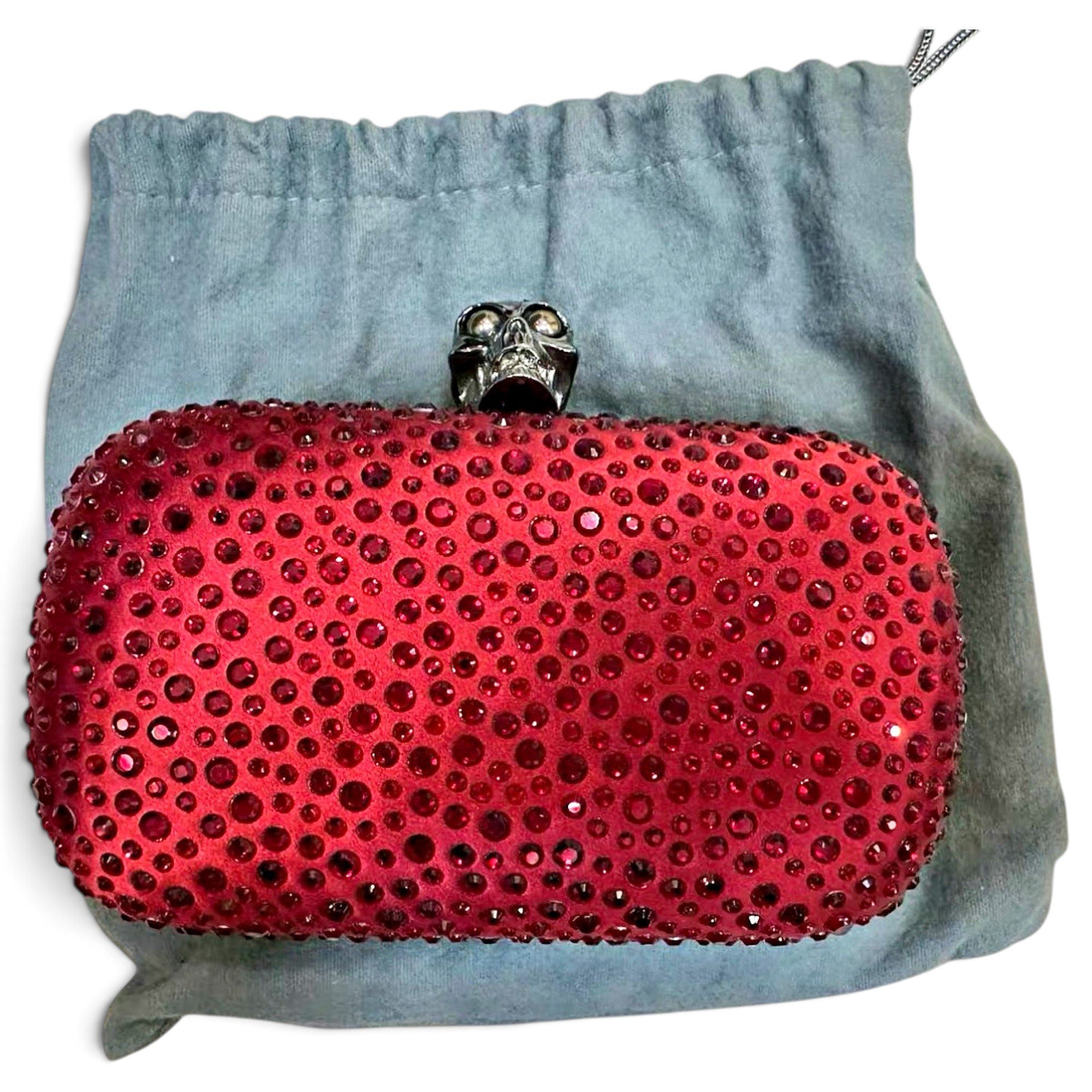 Skull cloth clutch bag