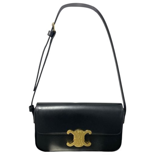 Triomphe chain leather handbag