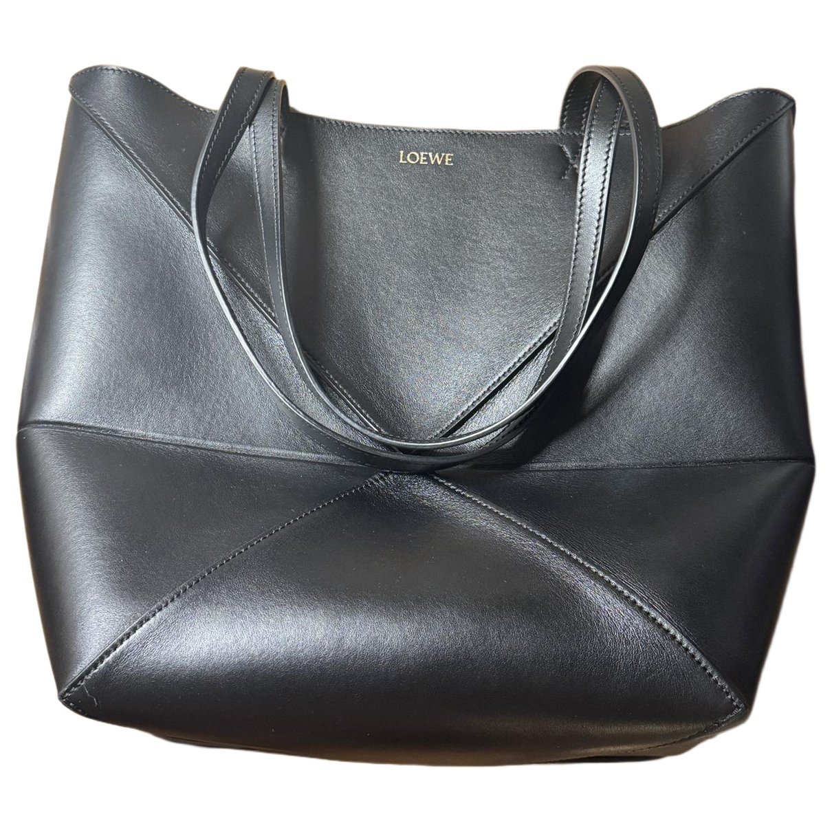 Puzzle Fold leather tote