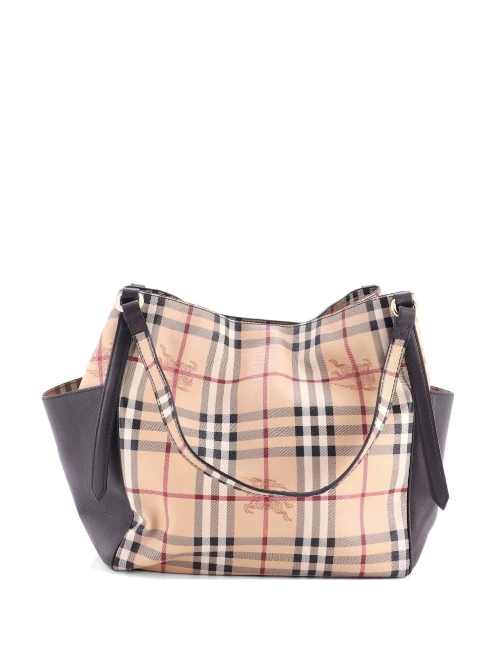 Canterbury Panels Tote Haymarket Coated Canvas and Leather Small shoulder bag