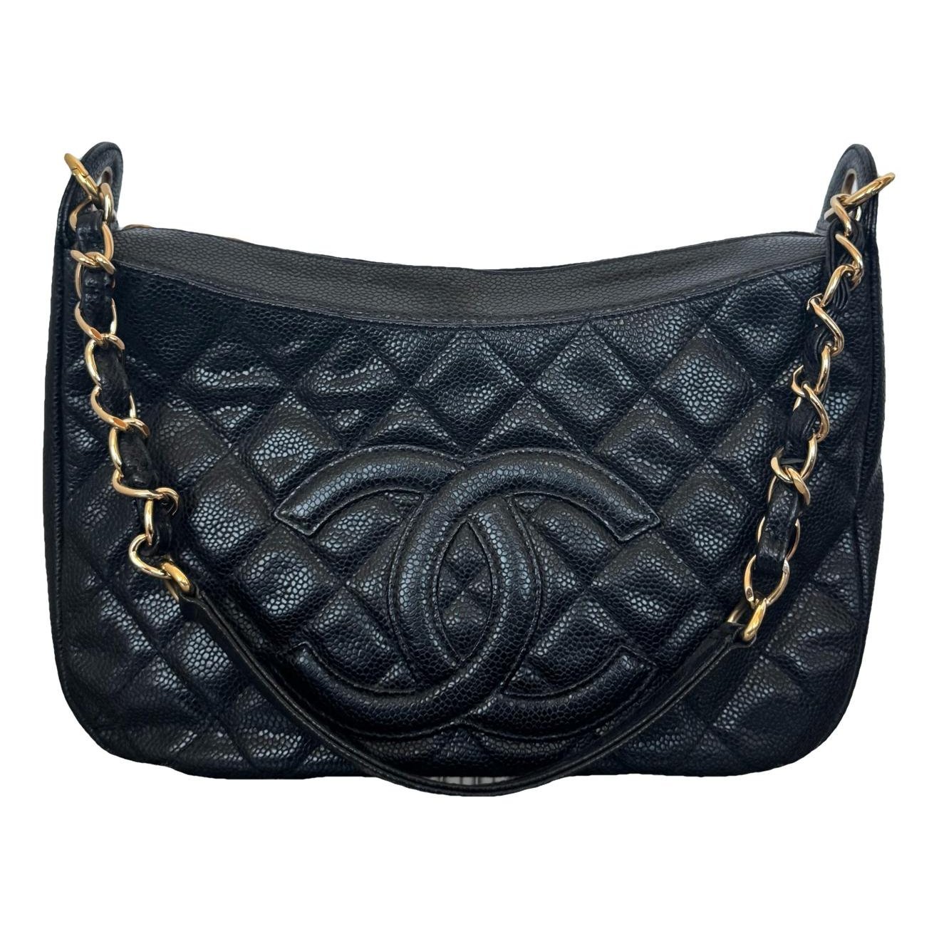 Vintage CC Chain leather tote