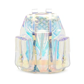 Louis Vuitton Vigil Abloh Iridescent Monogram Prism Christopher GM Backpack White Hardware, 2019