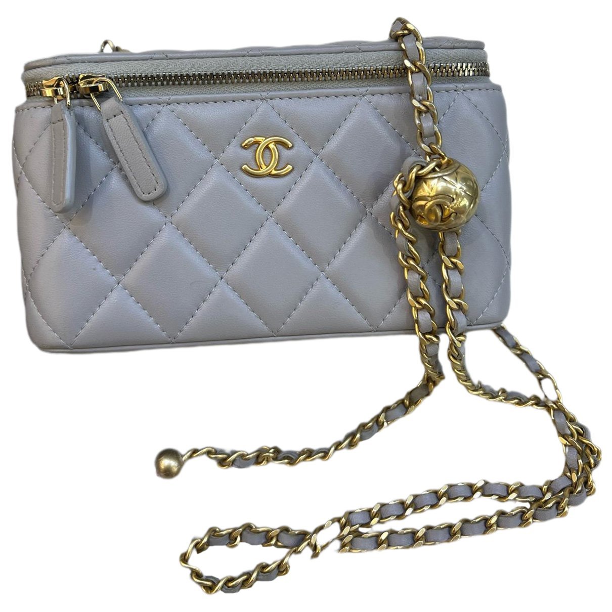 Vanity leather handbag
