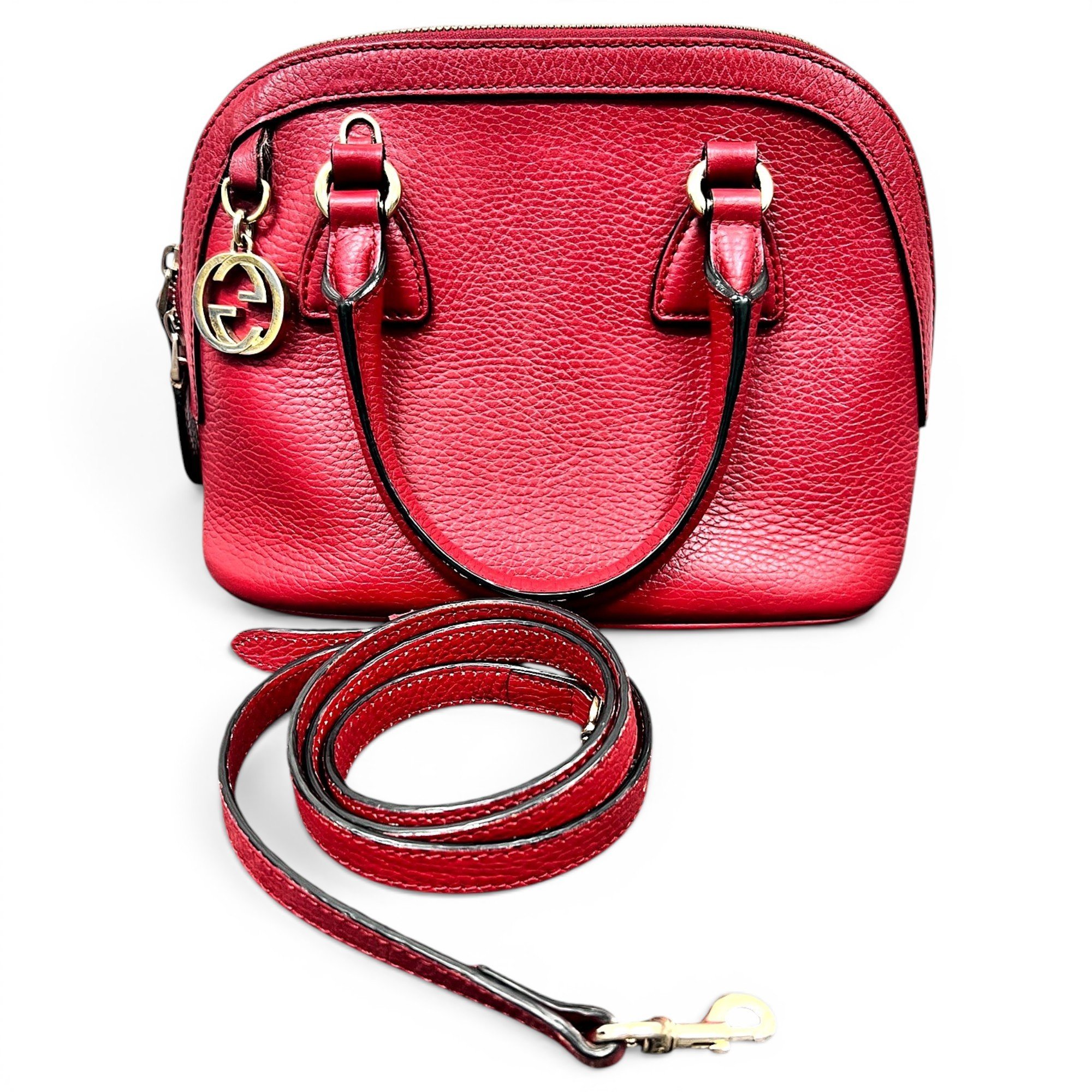 Dôme leather crossbody bag
