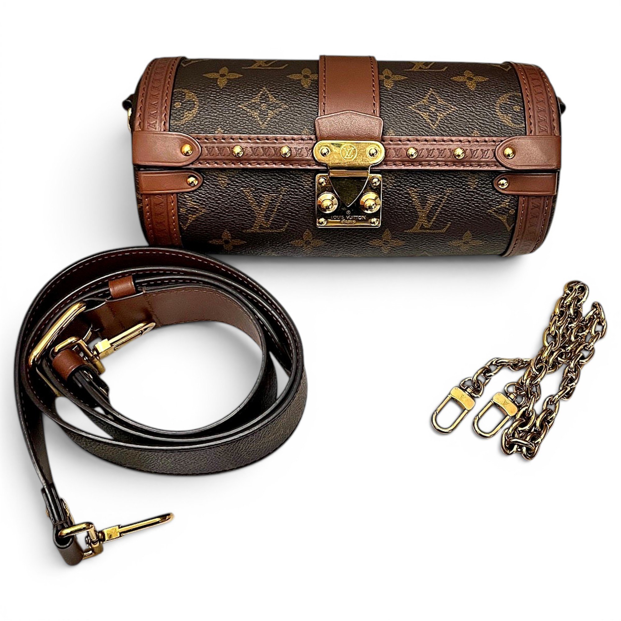 Papillon Trunk leather handbag