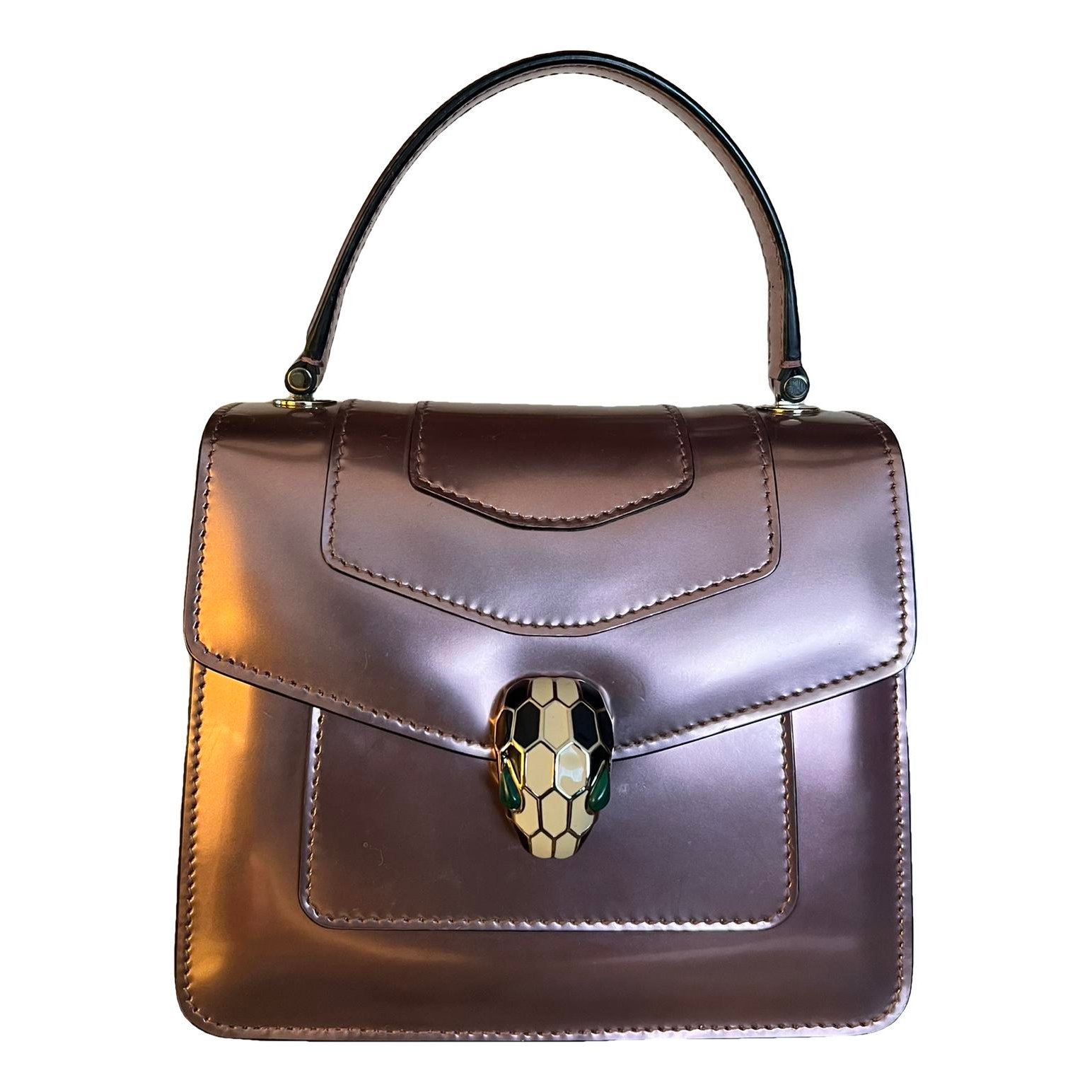 Serpenti leather handbag