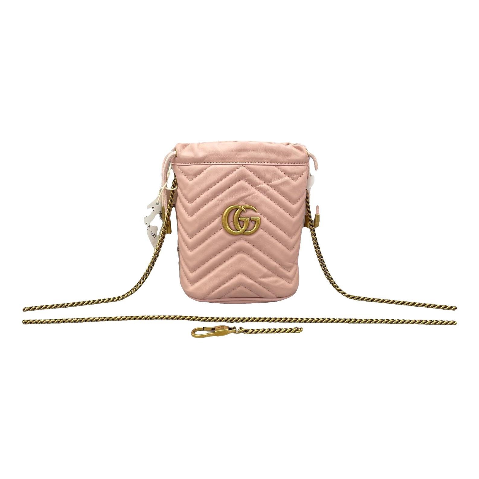 GG Marmont Chain Bucket leather handbag