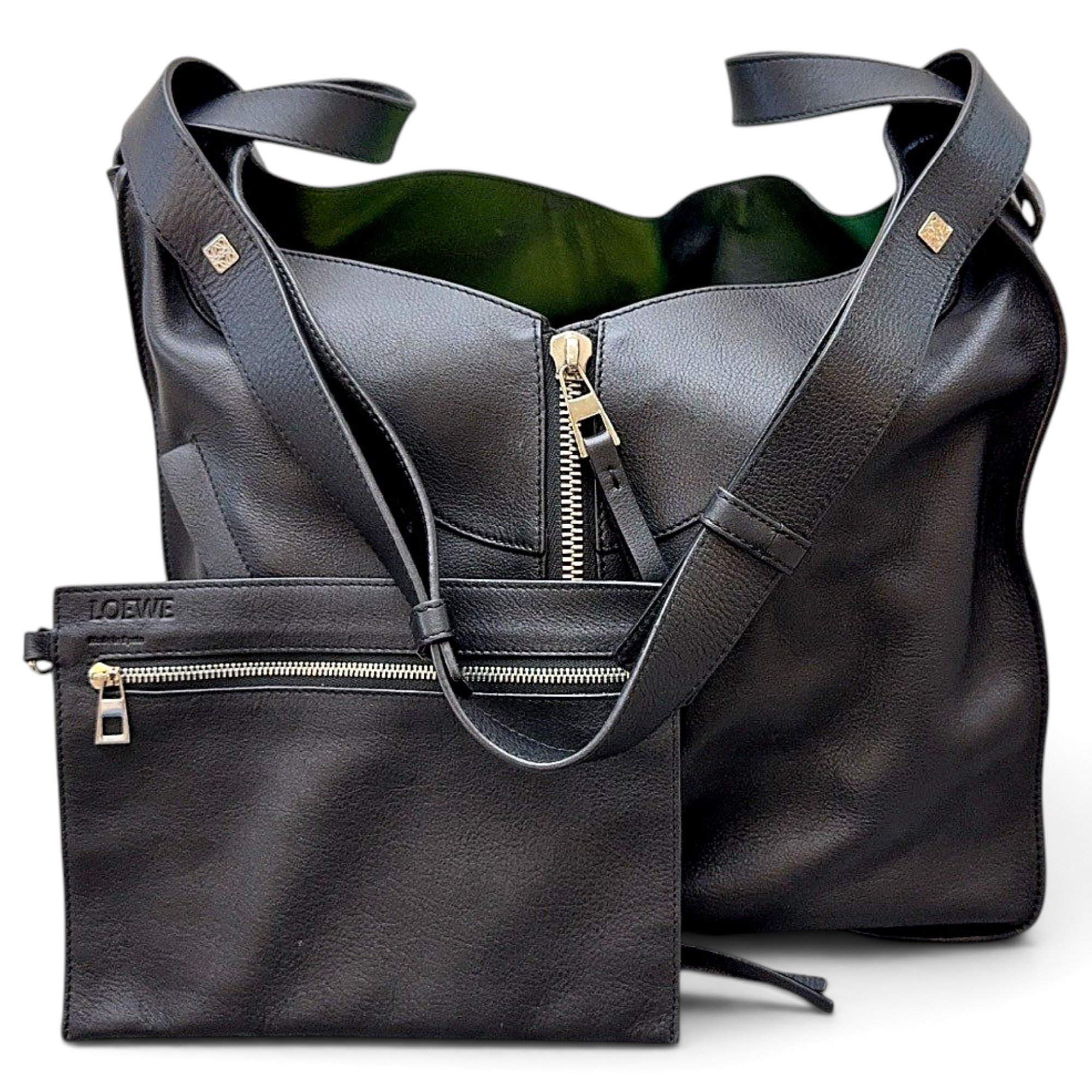 Hammock leather handbag