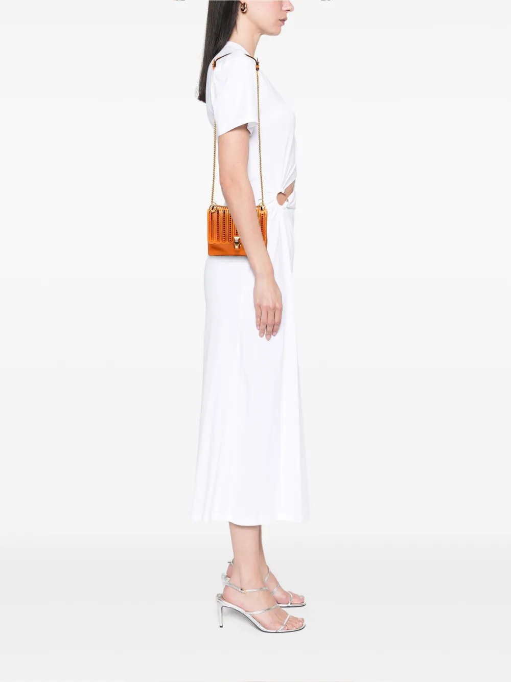 Fendi 2010-2026 Small Vitello Grace Openwork Kan I crossbody bag