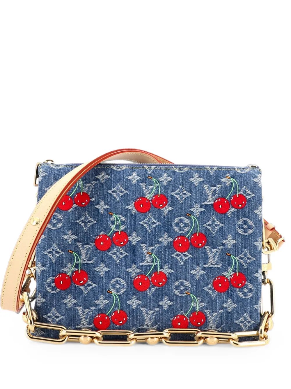x Takashi Murakami Coussin Bag Limited Edition Monogram Cerises Denim PM crossbody bag