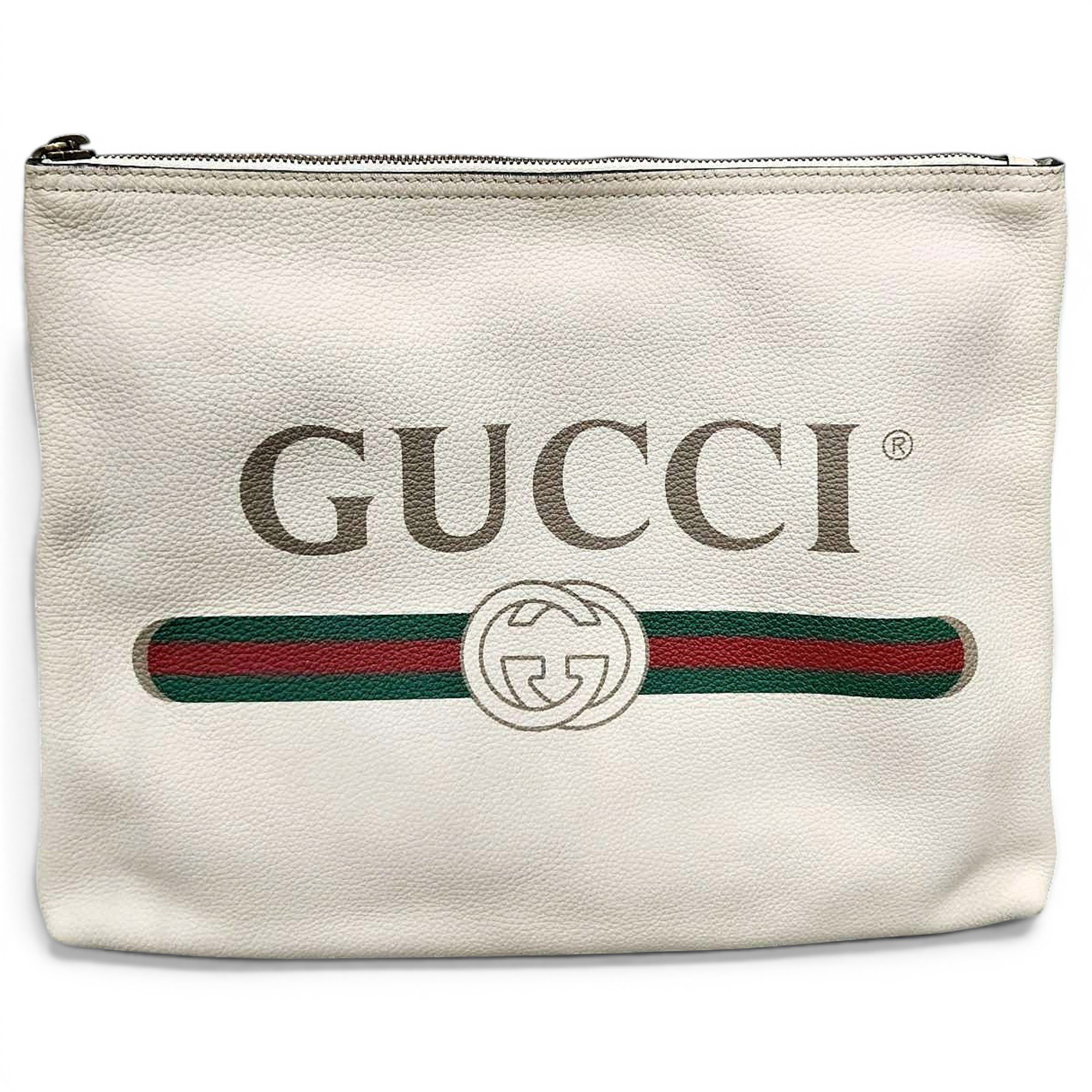 Leather clutch bag