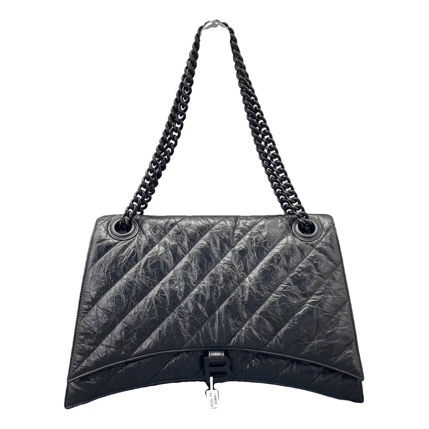 Crush leather handbag