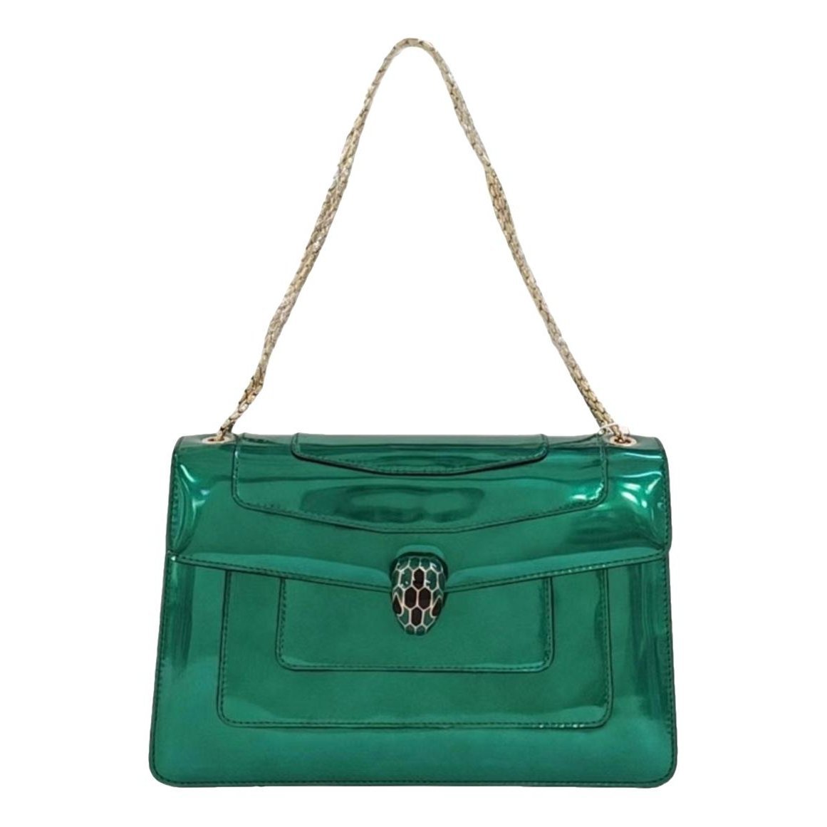 Serpenti patent leather handbag