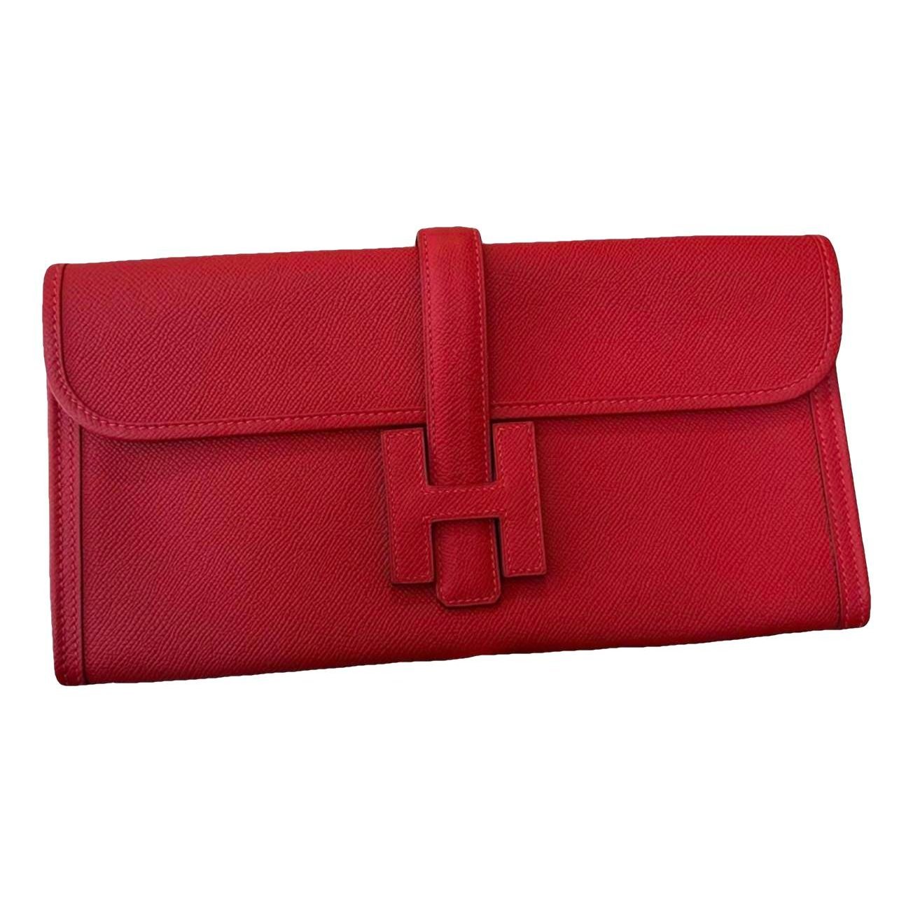 Jige leather clutch bag