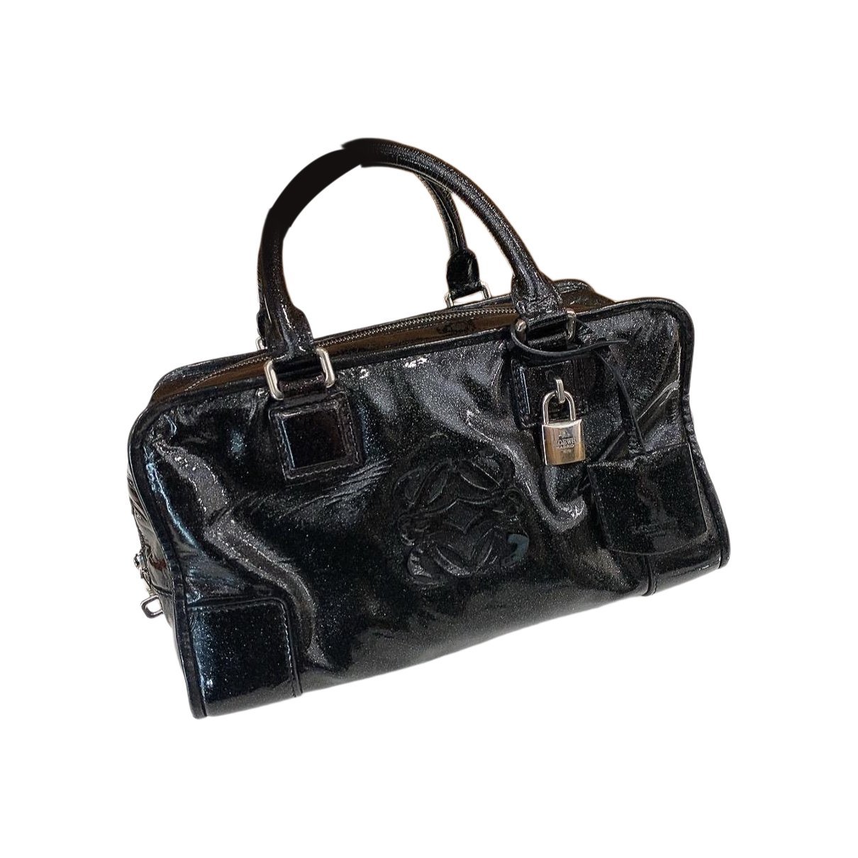 Amazona patent leather handbag
