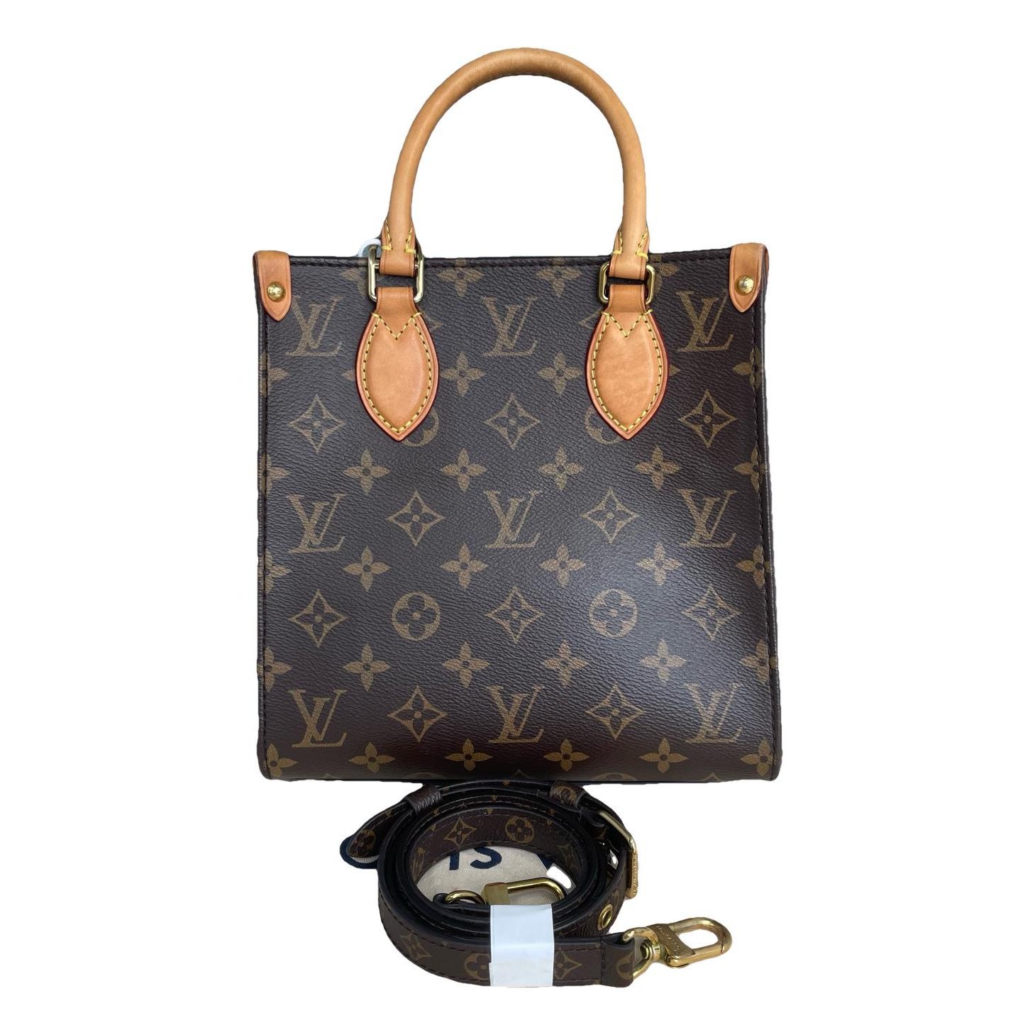 Plat leather handbag