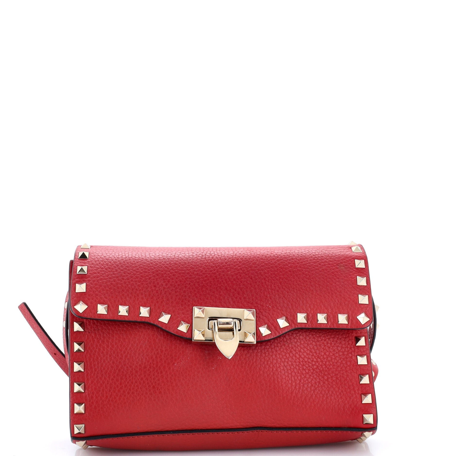Rockstud Flip Lock Flap Bag Leather Medium