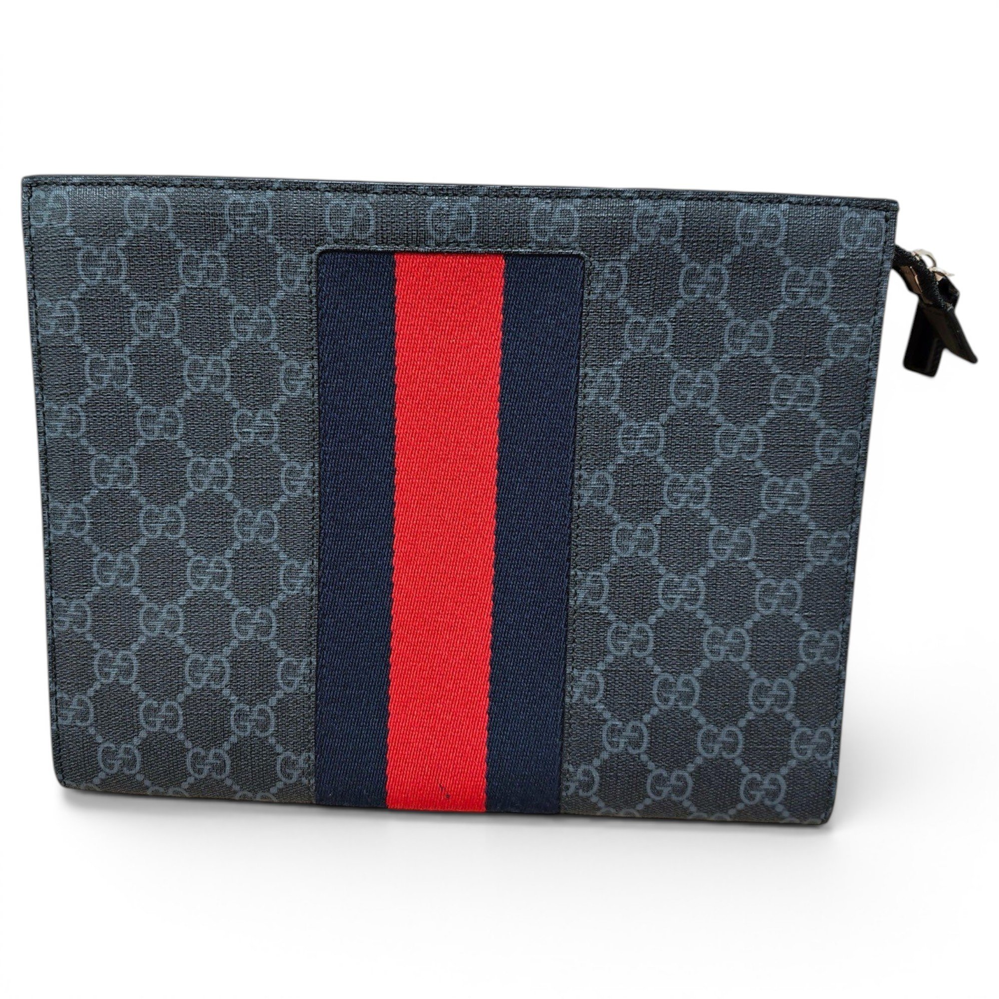 Leather clutch bag