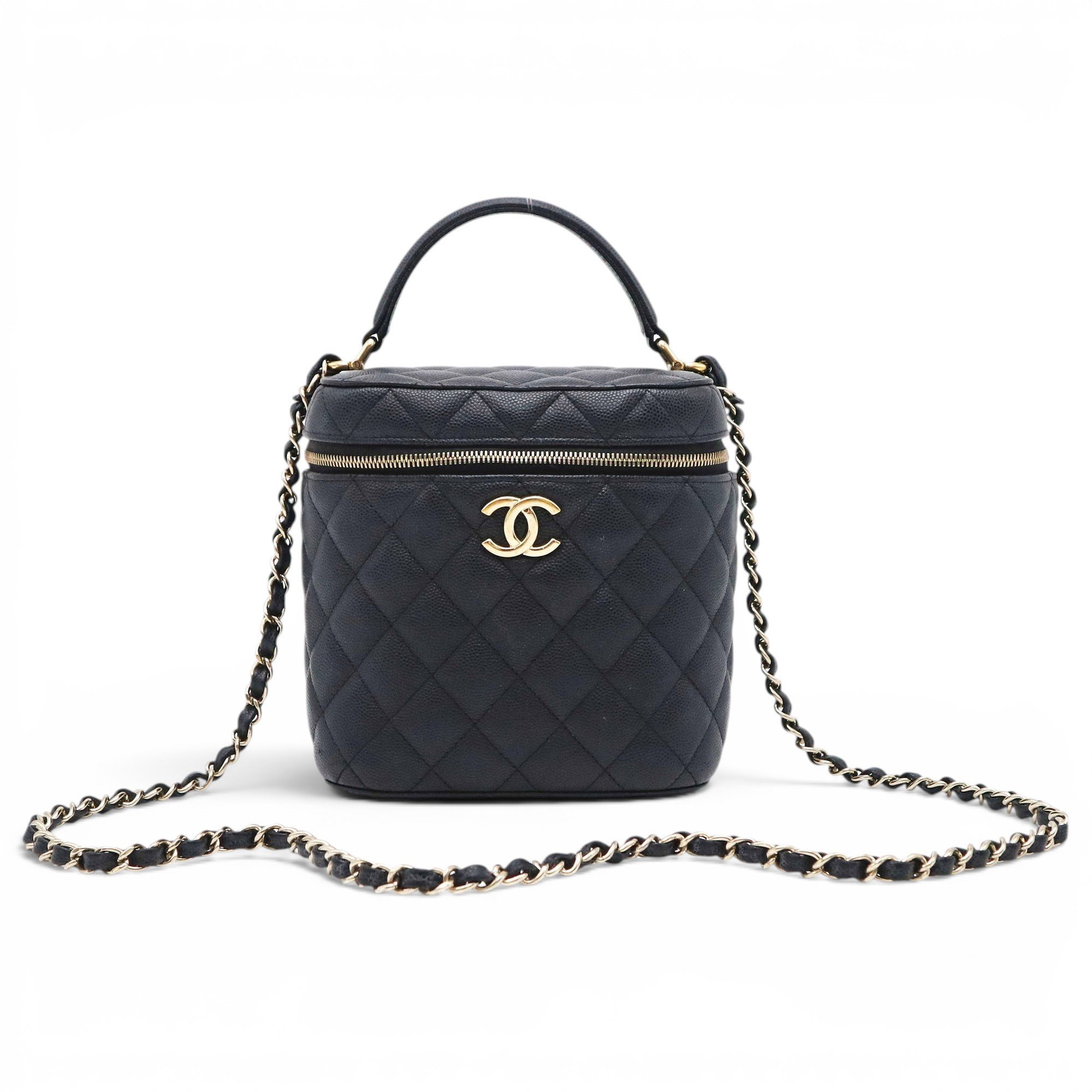 Vanity leather handbag