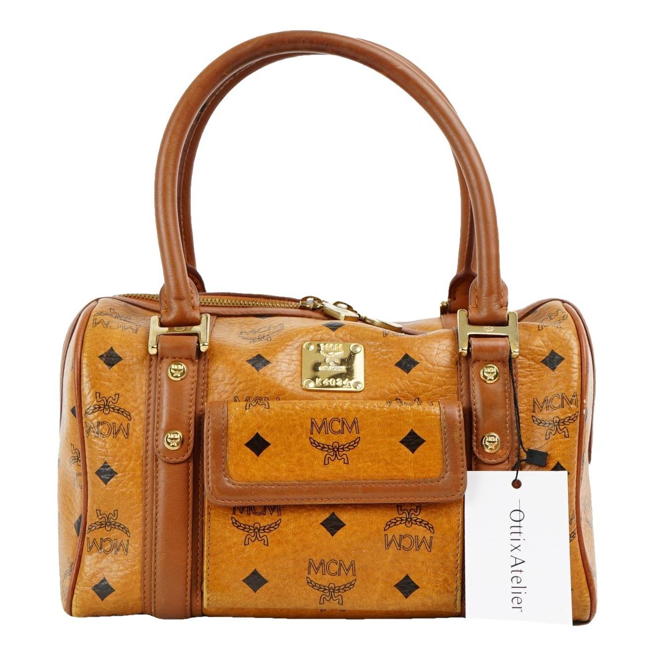 Boston leather handbag