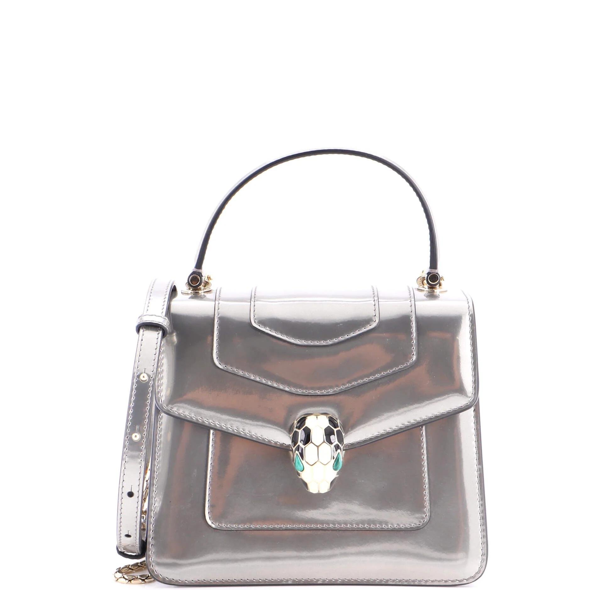 Patent leather handbag