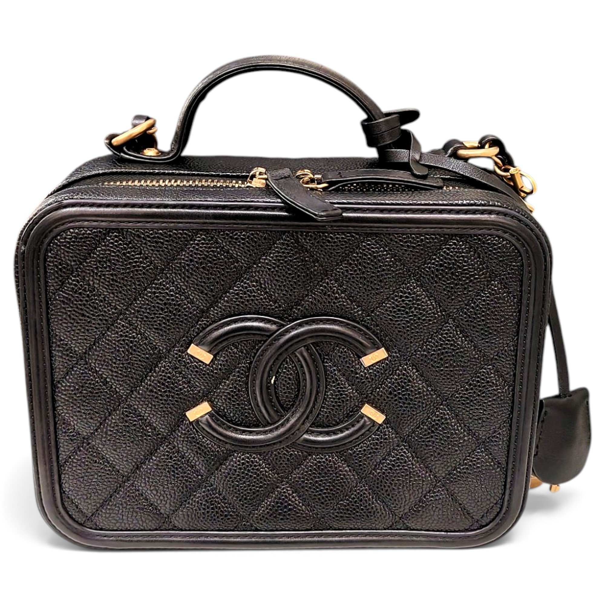 Vanity leather handbag