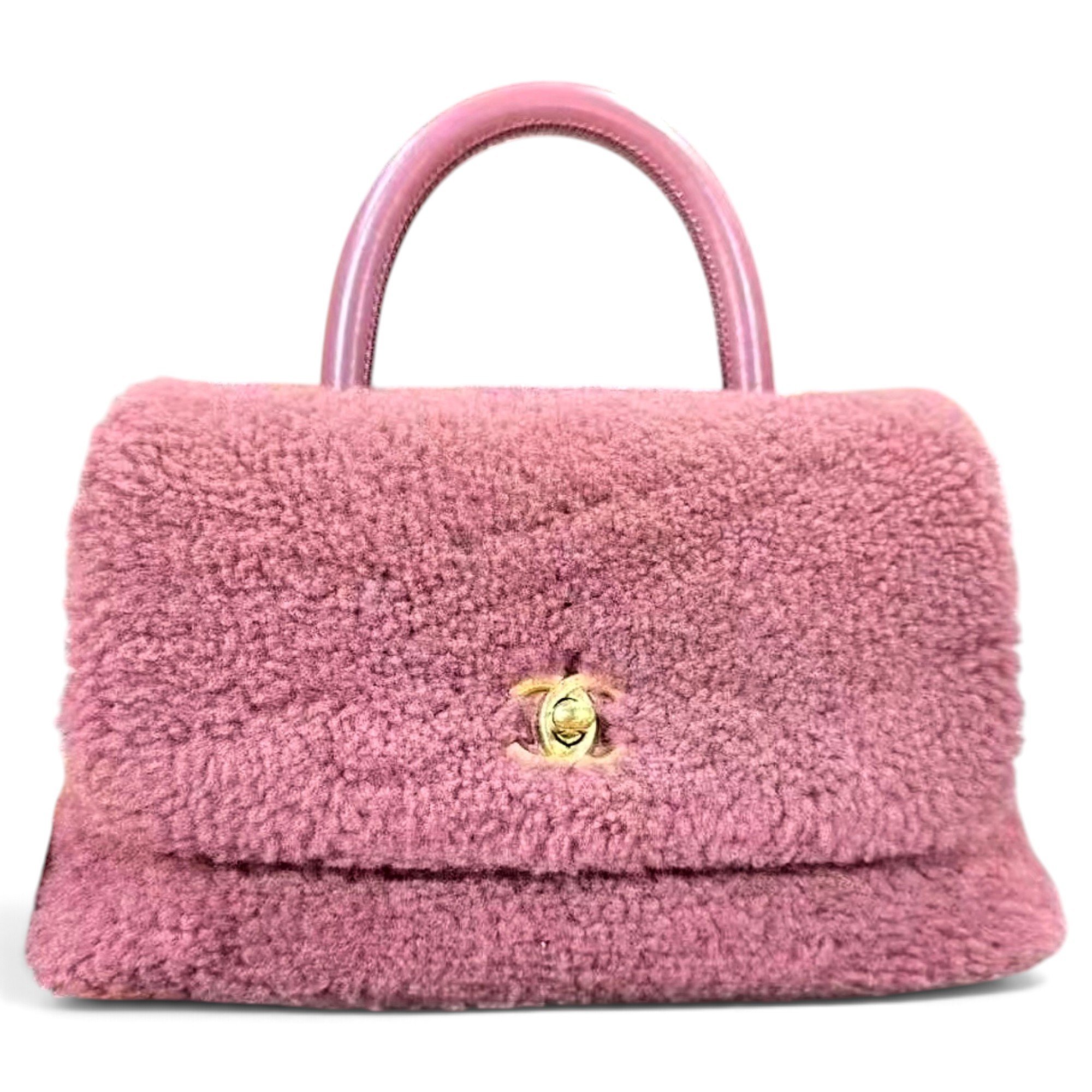 Coco Handle wool handbag