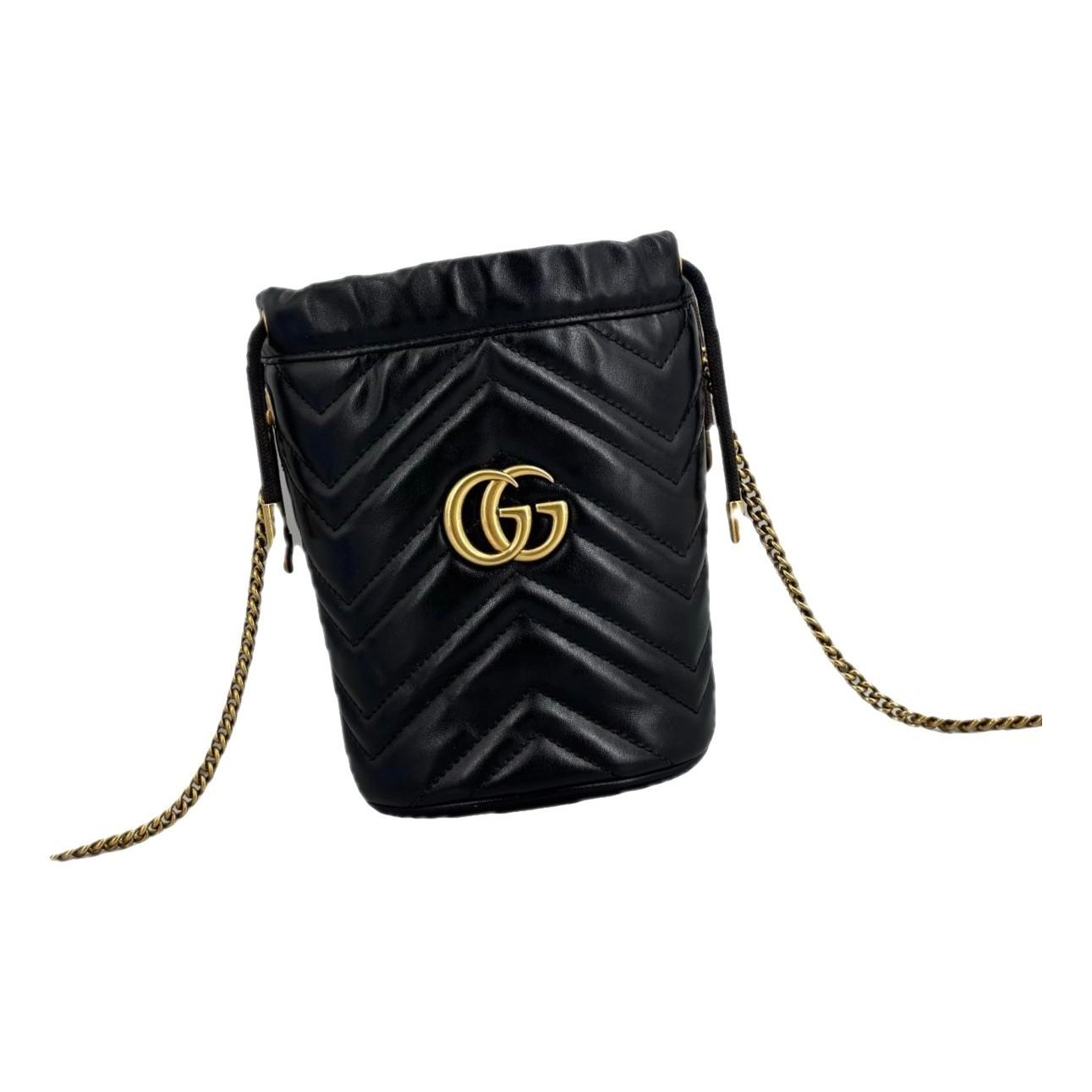 GG Marmont Chain Bucket leather handbag