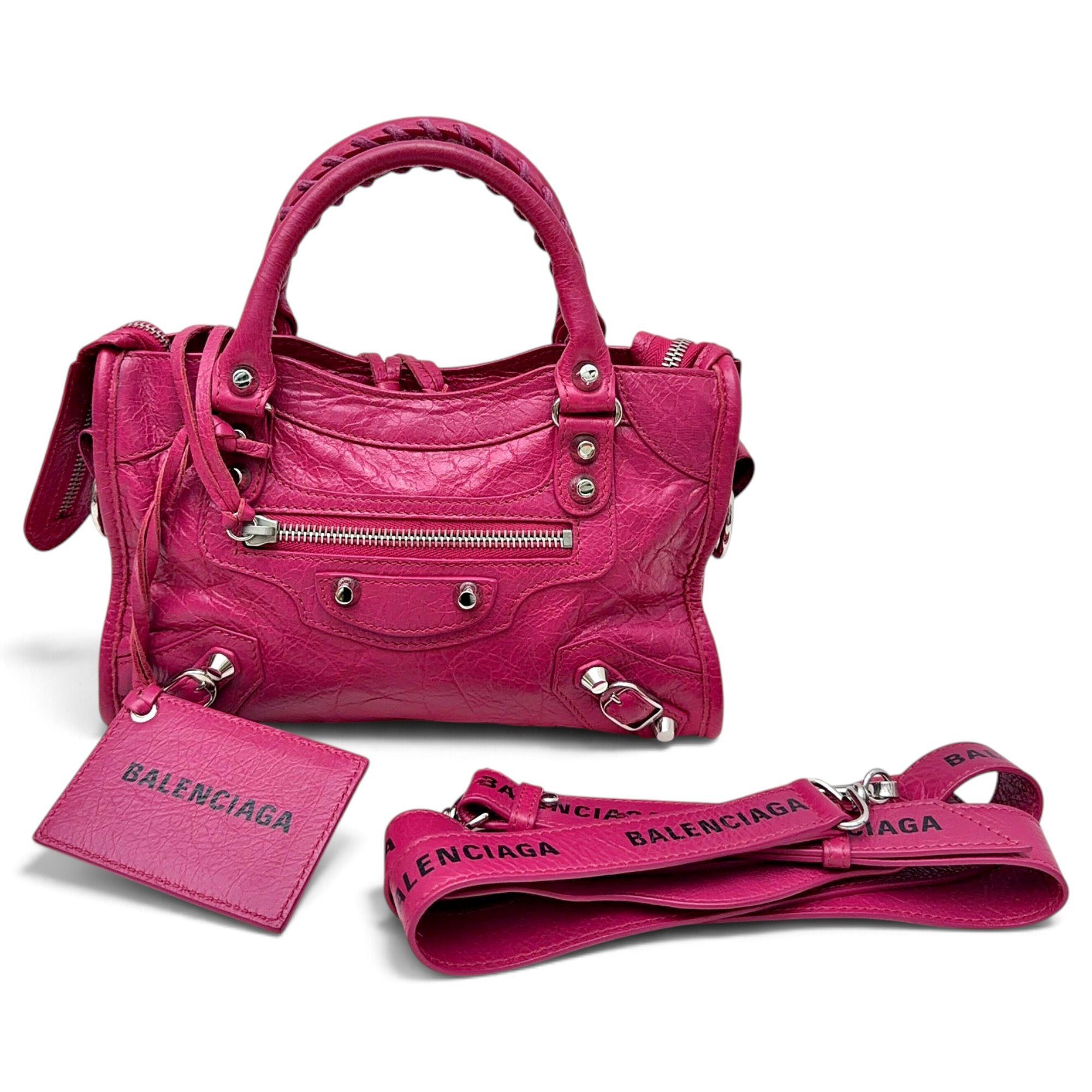 Classic Metalic leather handbag