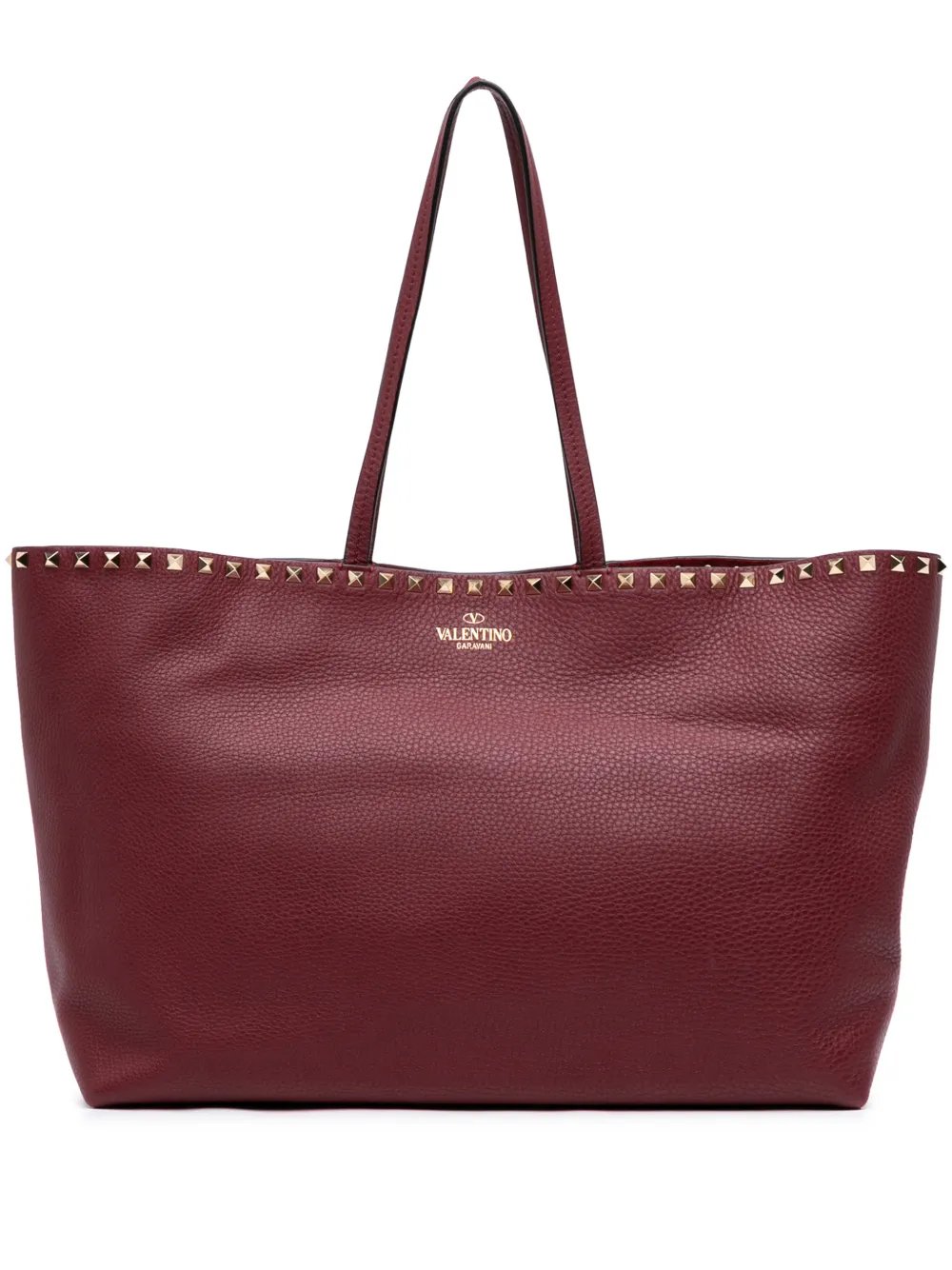 Valentino Garavani 2018-2026 Large Grained Calfskin Rockstud Shopper tote bag