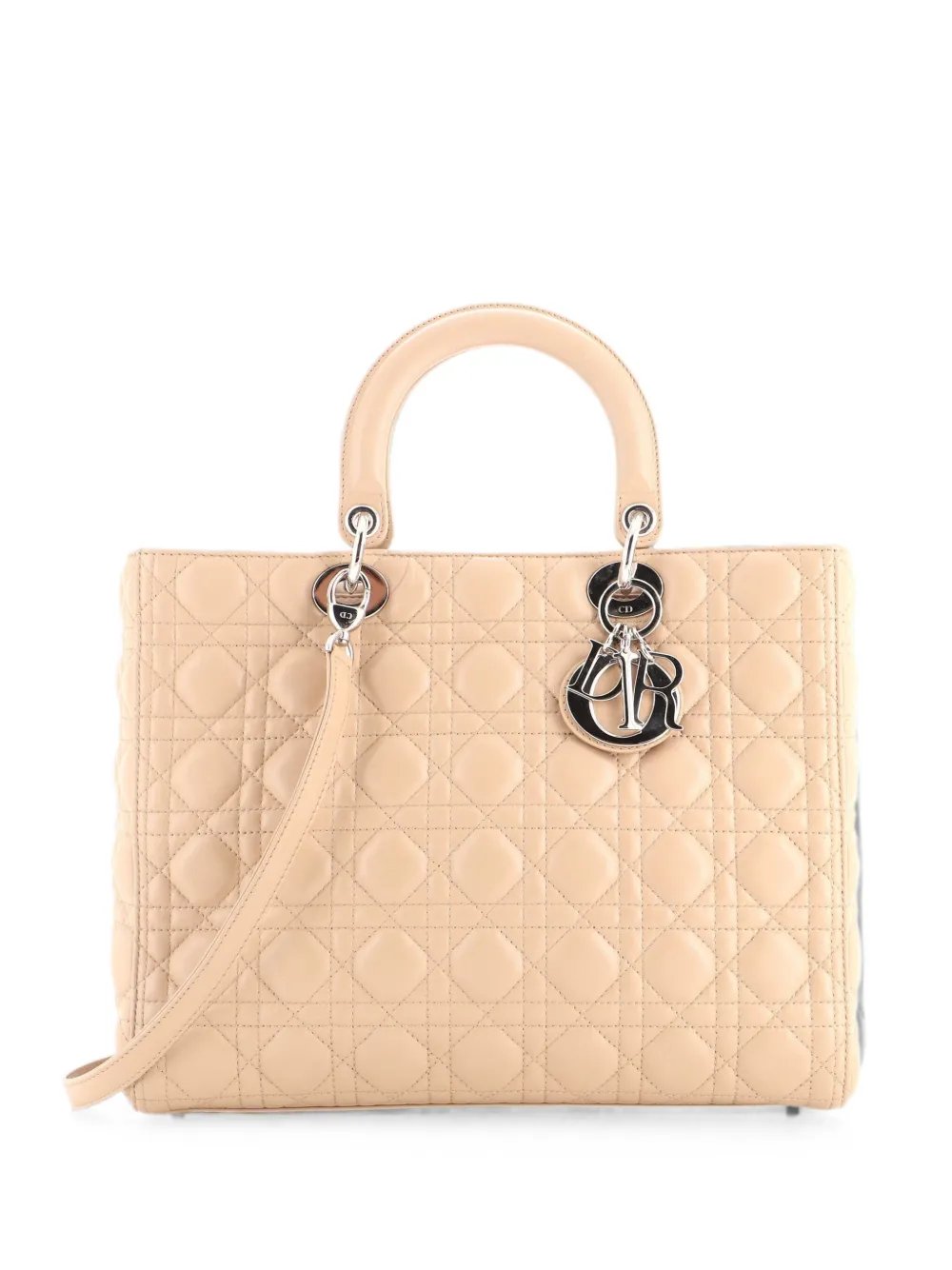 Lady Dior Bag Cannage Quilt Lambskin Large tote bag