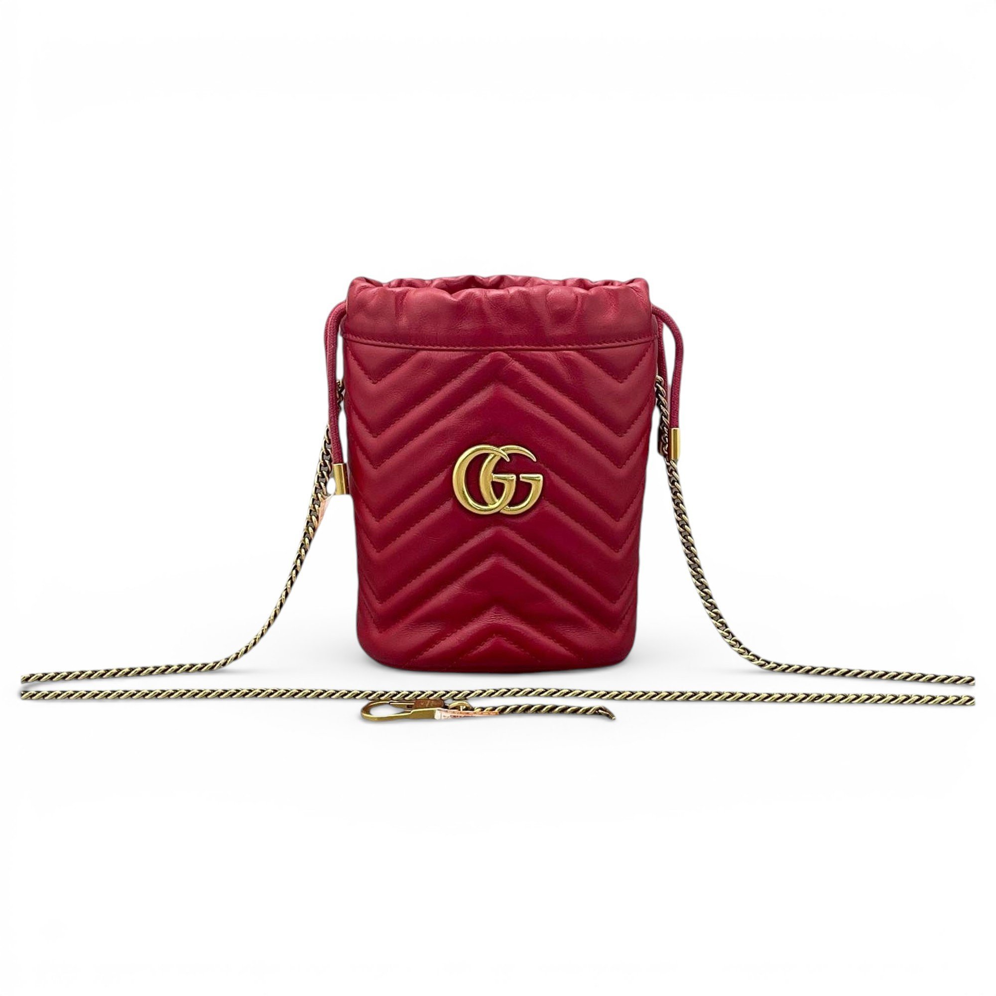GG Marmont Chain Bucket leather handbag