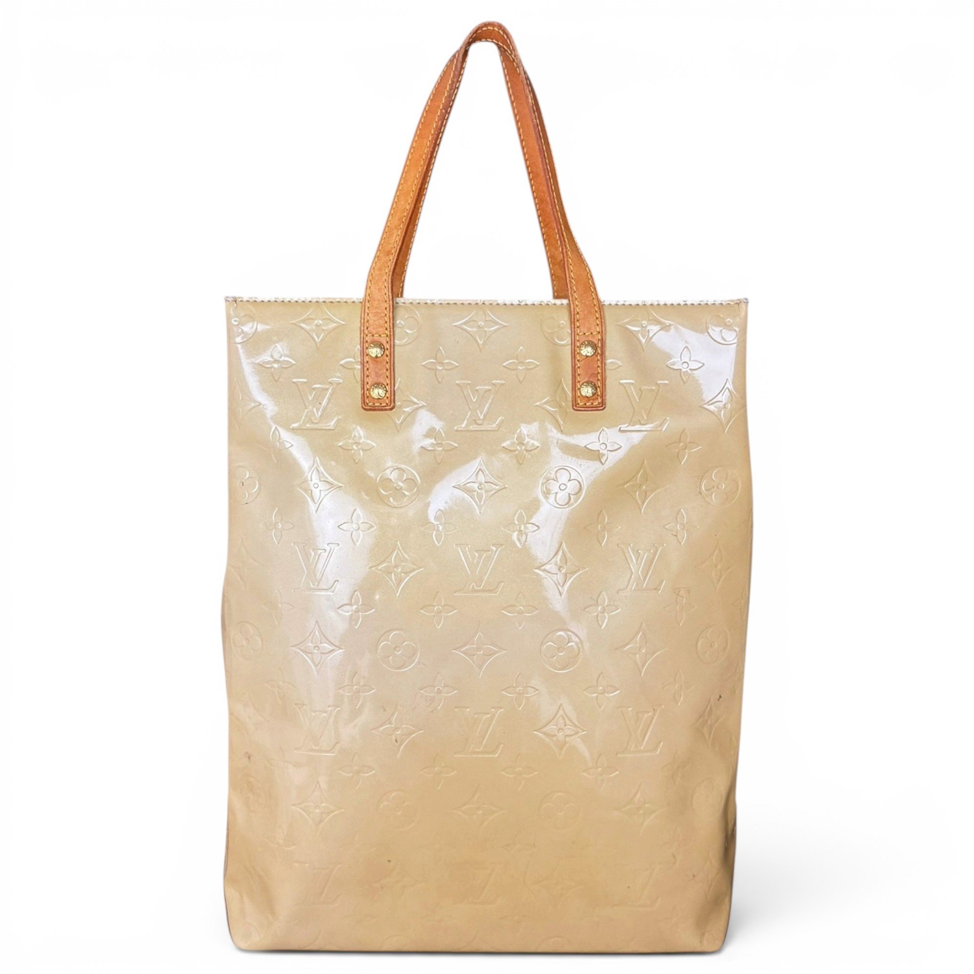 Reade patent leather handbag