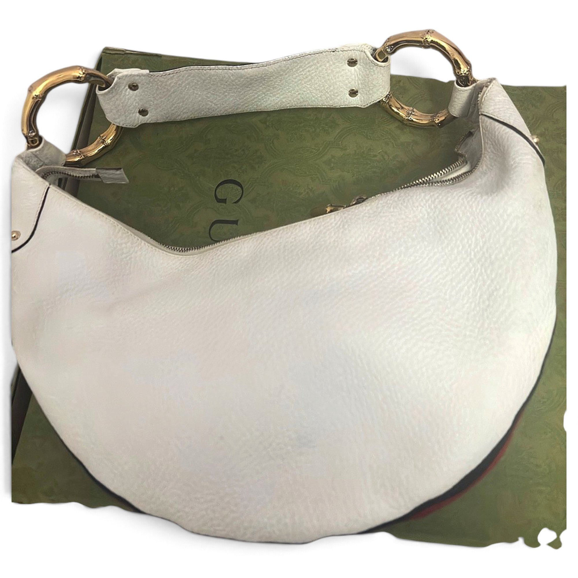 Bamboo leather handbag